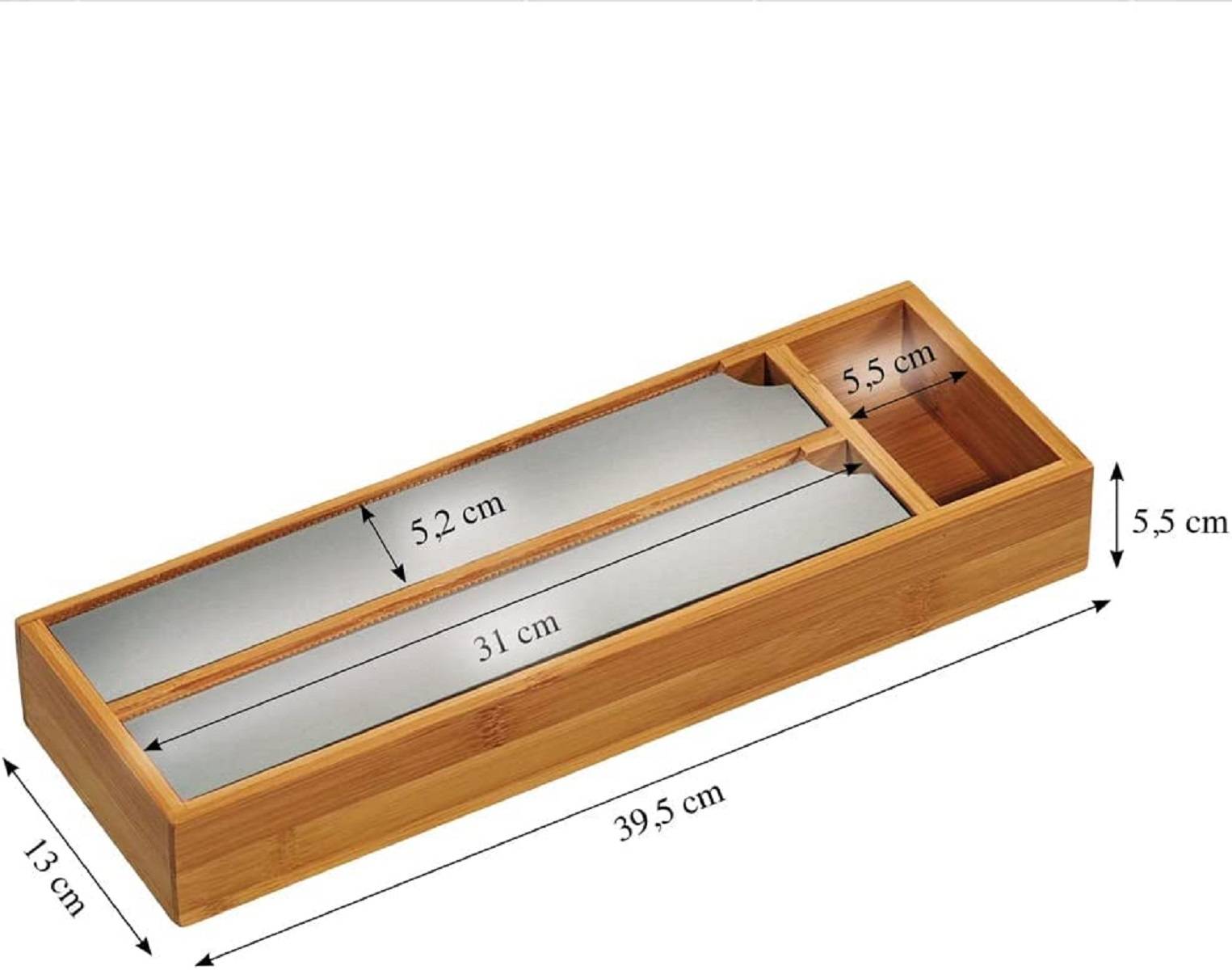 KESPER 58040 Folienspender aus zertifiziertem Bambus/Folienabroller