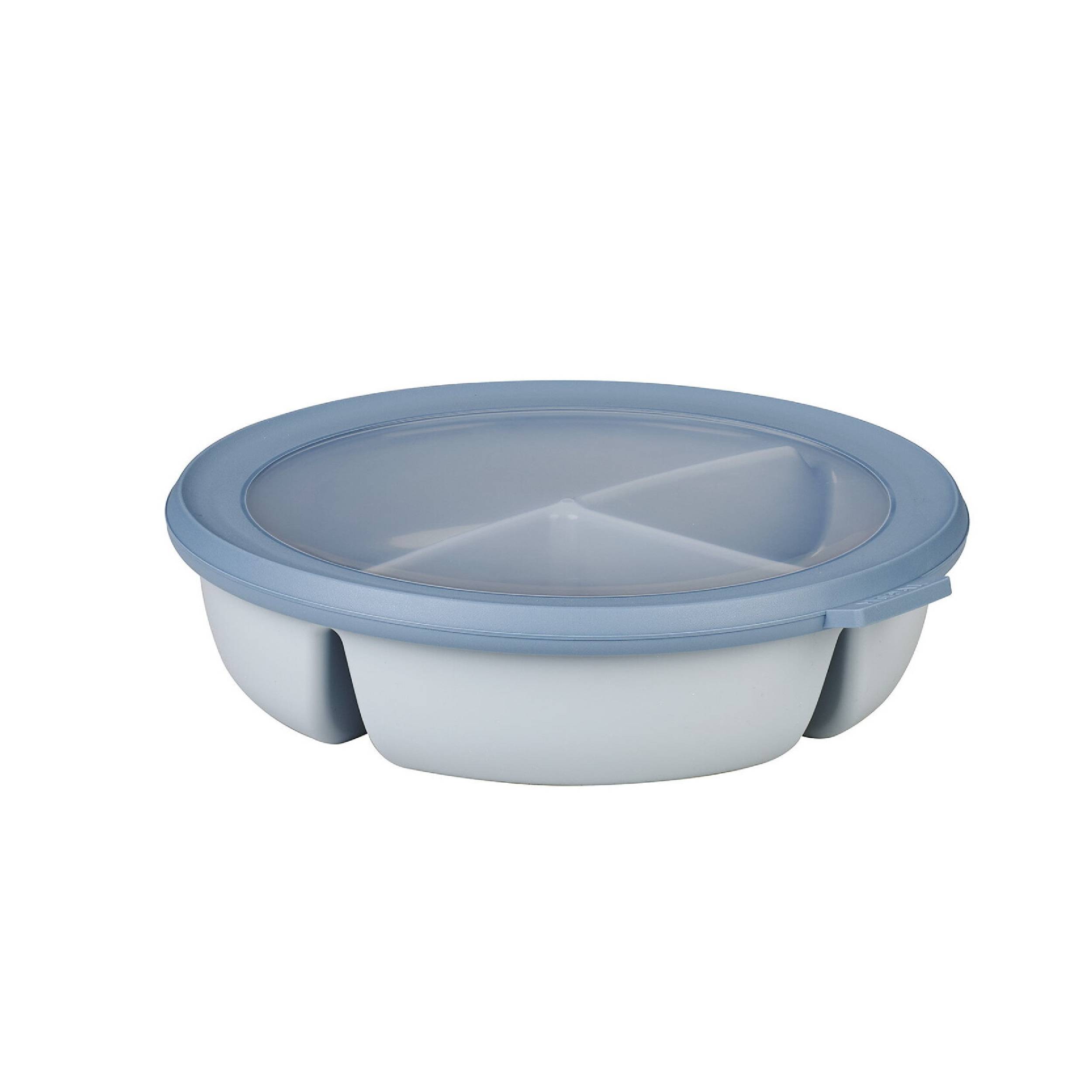 Mepal | Bento-Schüssel | Multischale mit 3 Fächern | rund Cirqula | Frischhaltedose luftdicht | Mahlzeiten getrennt aufbewahren | Meal-Prep-Boxen