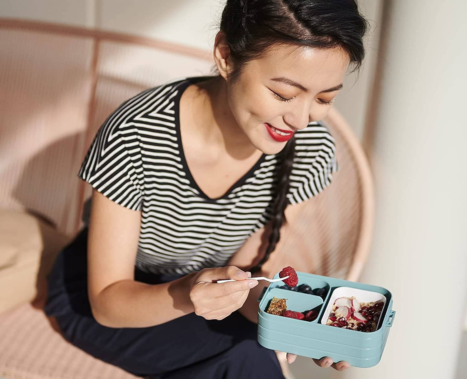 Mepal | Limited Edition Bento-Lunchboxen Set | mit Fächern | geeignet für bis zu 4 bzw. 8 Butterbrote | Cool Grey