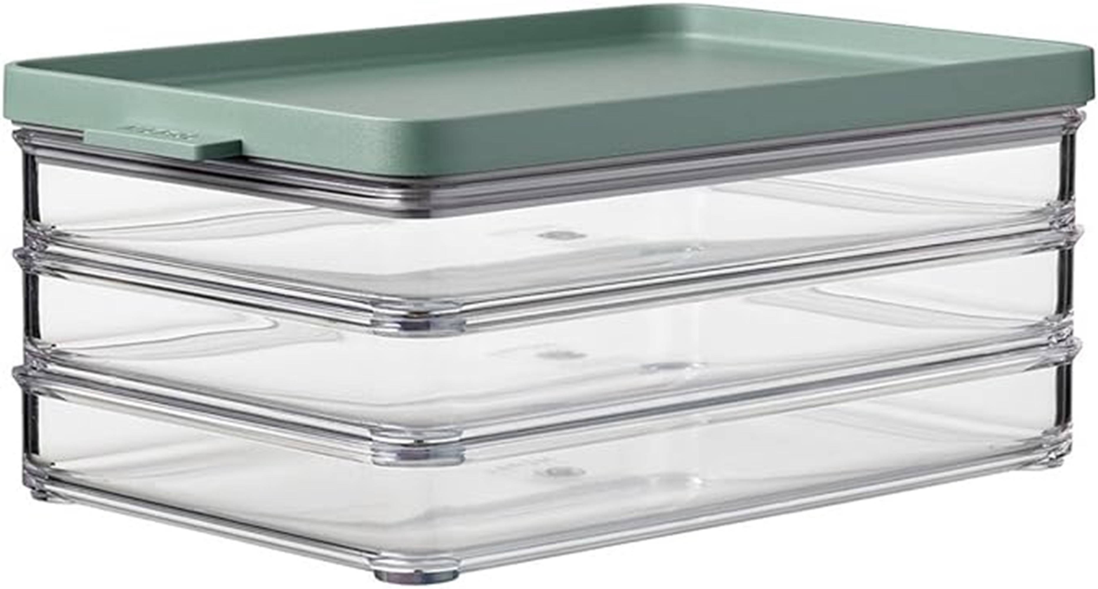 Mepal – Aufschnittdose Omnia 3-lagig Nordic Sage – 1650 ml Aufschnittbox für den Kühlschrank – zur Aufbewahrung von Wurst und Fleischwaren –