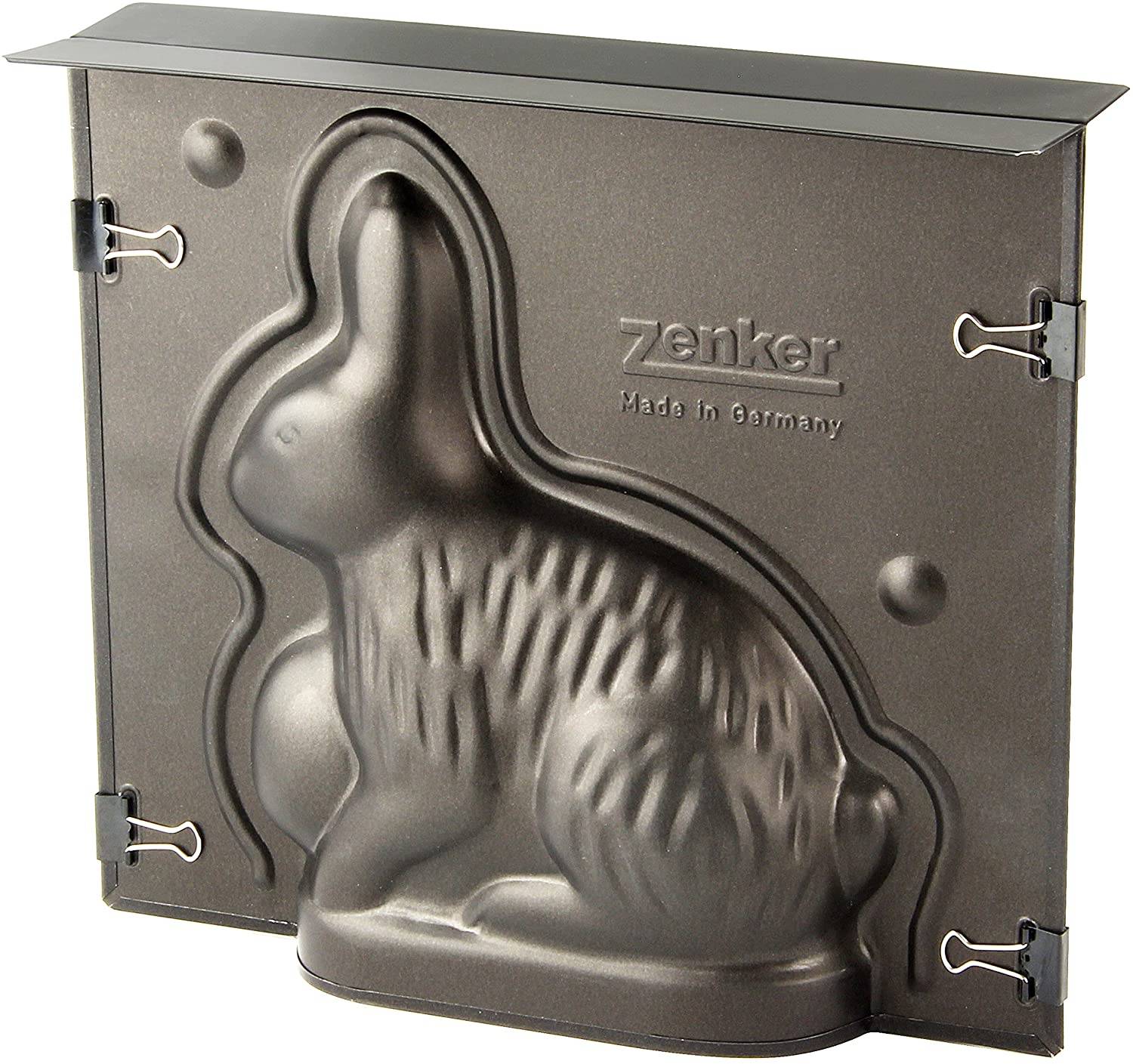 Zenker | Osterbackformen Hase & Lamm | Antihaftbeschichtung | ideal für Ostern | Farbe: Silber | 2-teiliges Set