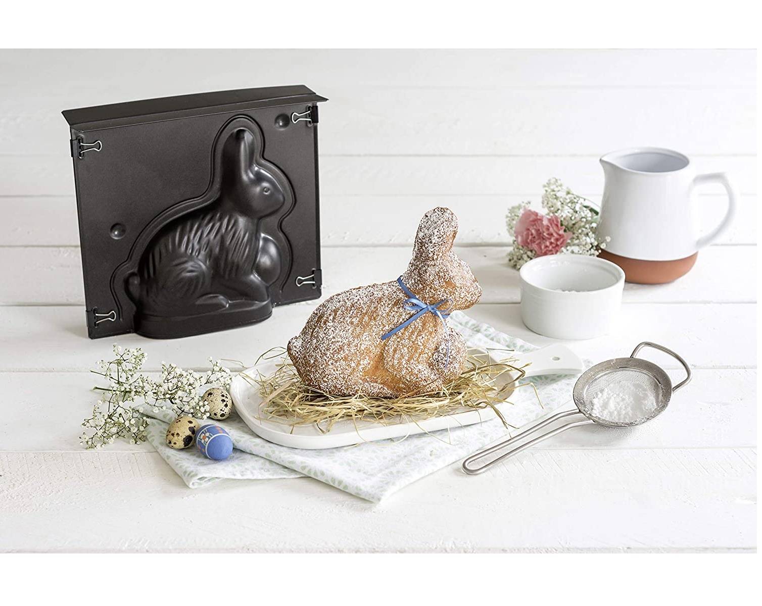 Zenker | Hasenbackform Special Season | hochwertige Osterform | aus Stahlblech | Antihaftbeschichtung | handliche Motivbackform | Farbe: Schwarz