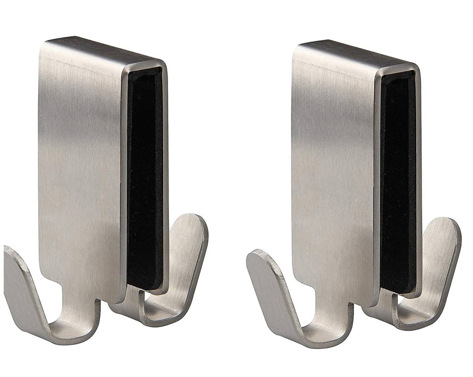 Fackelmann Spar-Pack 2 Stück Doppelhaken für Glasdsuch-Wand Tecno