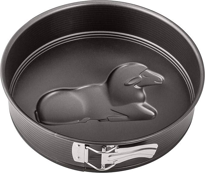 Zenker Springform Ø 26 cm SPECIAL CREATIVE, Backform mit 2 Motivböden, runde Kuchenform mit Antihaftbeschichtung, kreatives Backen (Farbe: Schwarz)