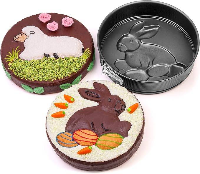 Zenker Springform Ø 26 cm SPECIAL CREATIVE, Backform mit 2 Motivböden, runde Kuchenform mit Antihaftbeschichtung, kreatives Backen (Farbe: Schwarz)