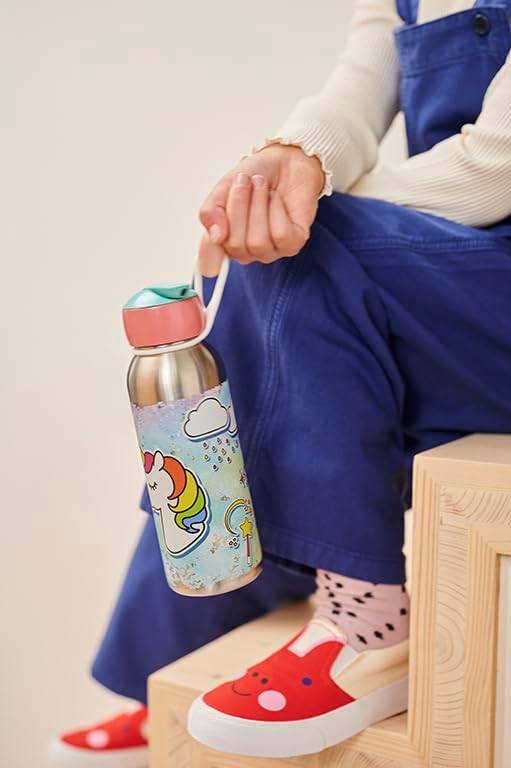 Mepal - Thermoflasche Flip-Up Campus - Isolierte Trinkflaschen für Kinder - Edelstahl Thermosflasche - 9 Stunden heiß & 12 Stunden kalt - BPA-frei