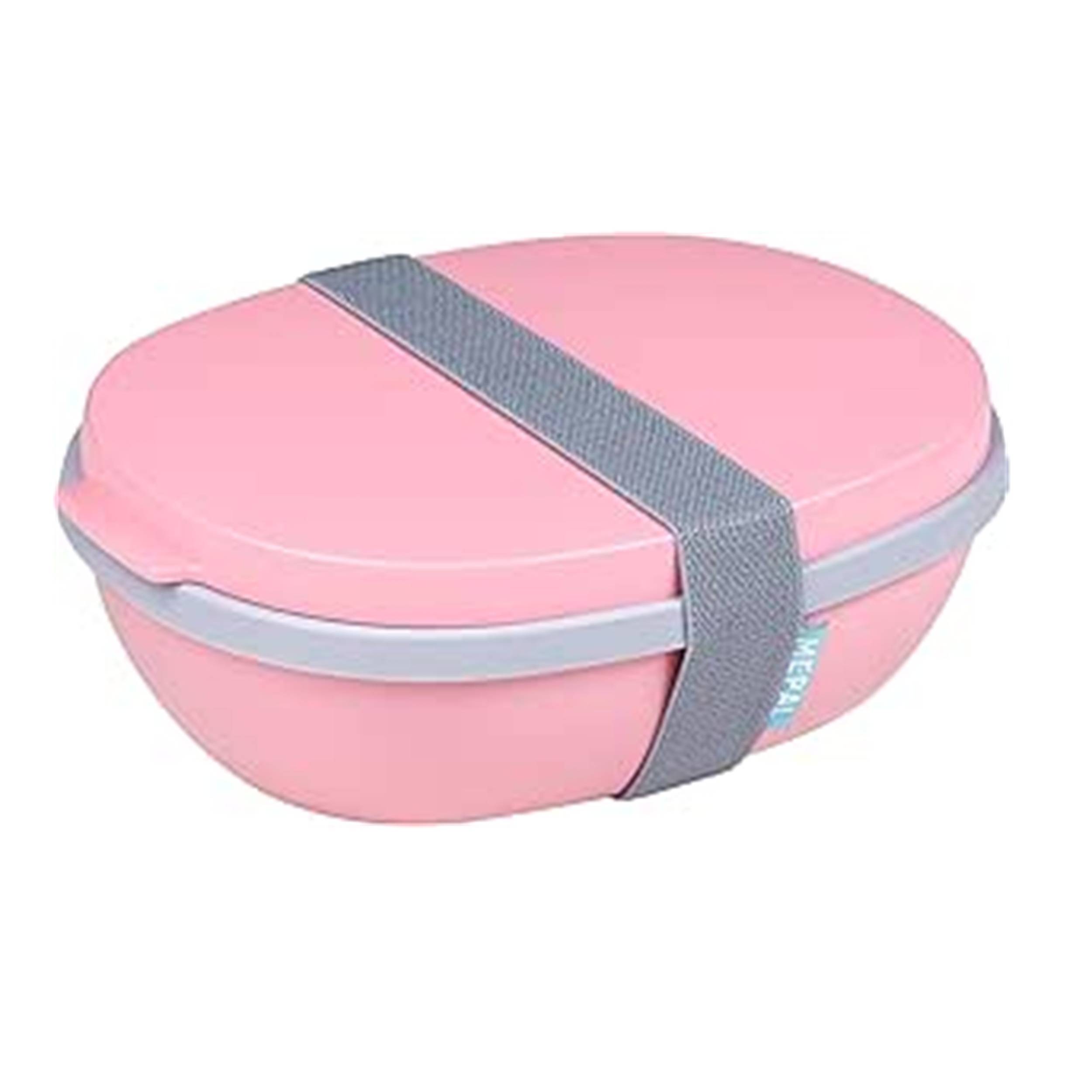 Mepal - Lunchbox Ellipse Duo - Meal Prep Box für Erwachsene & Salatbox zum Mitnehmen - Brotdose für ein gesundes Mittagessen - Ideal für Sandwiches