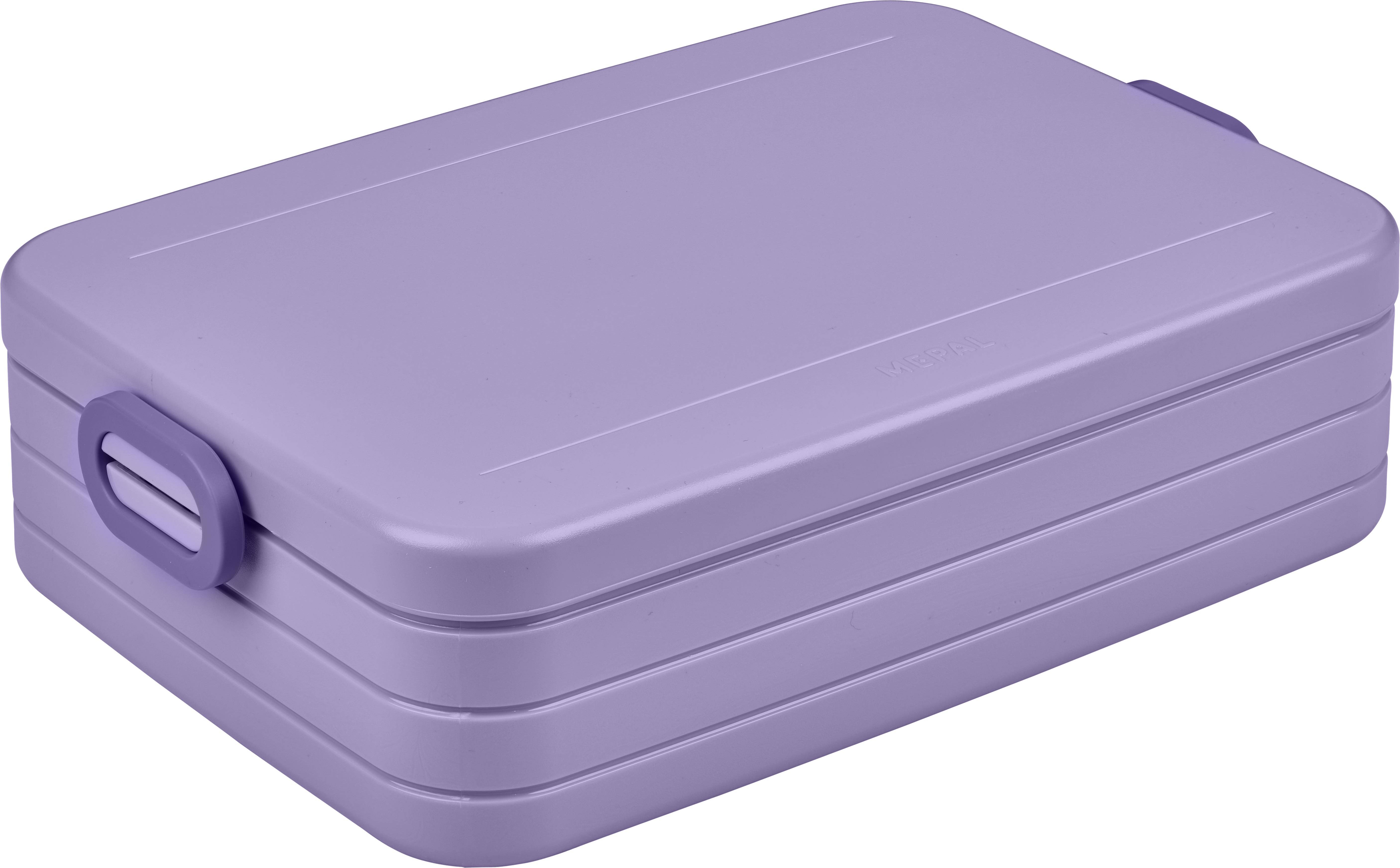 Mepal - Lunchbox Take a Break Large - Brotdose To Go - Für 4 Sandwiches oder 8 Brotscheiben - Meal Prep Box - Essensbox mit Unterteilung - Spülmasch