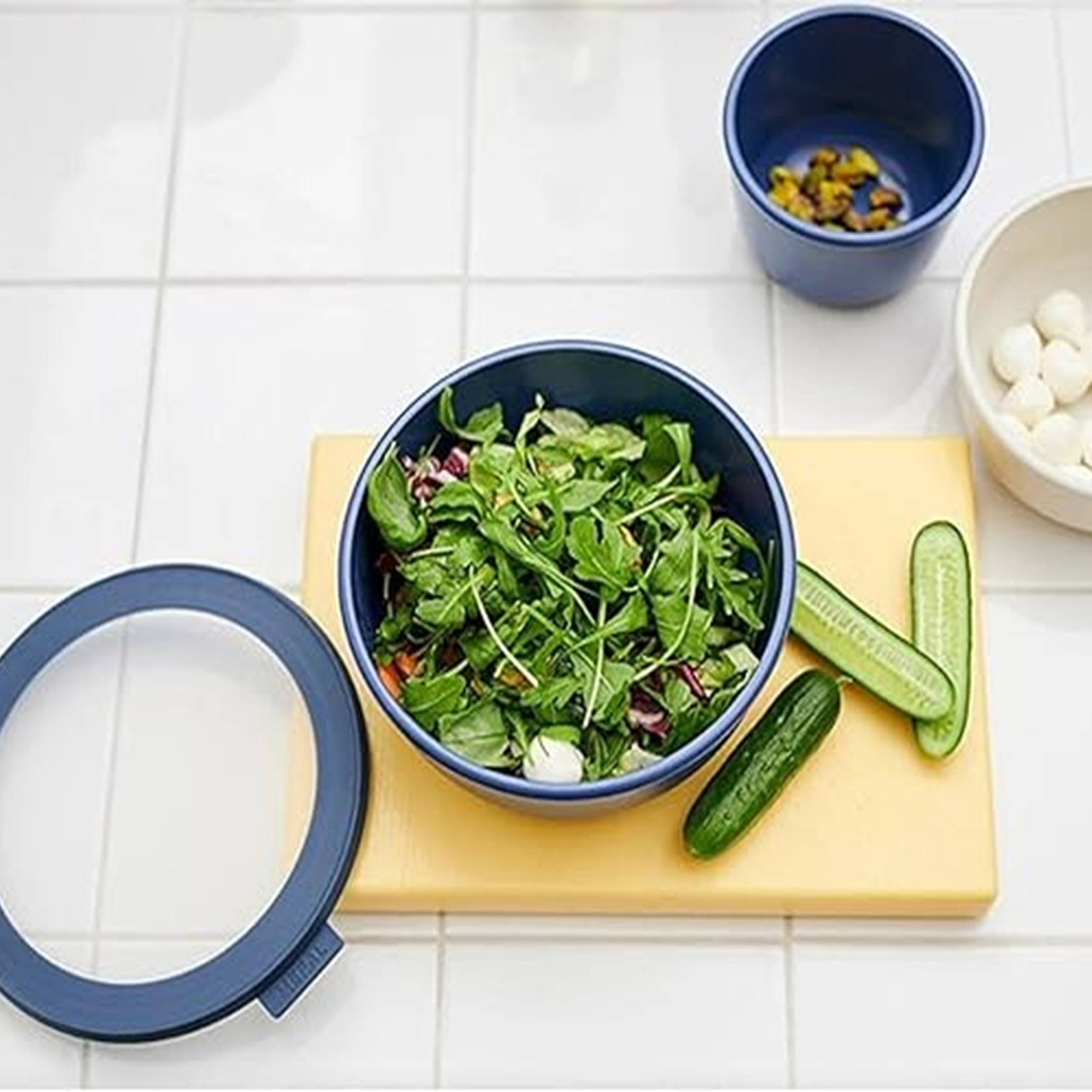 Mepal - Multi Bowl Cirqula Round - Vorratsdose mit Deckel - Geeignet als Luftdichte Aufbewahrungsbox für den Kühlschrank, Mikrowellengeschirr & als