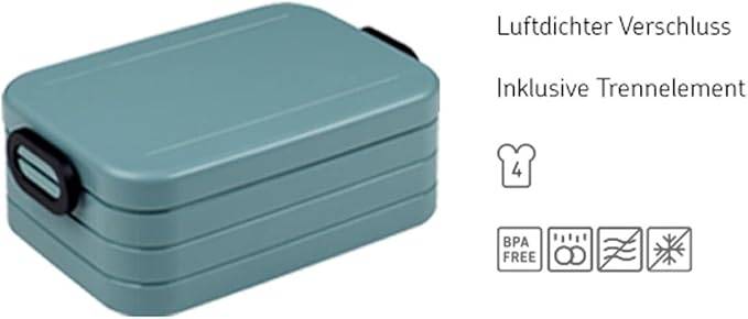 Mepal 2-tlg Take a Break Set  Vivid Lilac  Groß/Klein  Lunchbox mit Trennwand  ideal für Mealprep  spülmaschinenfest, ABS