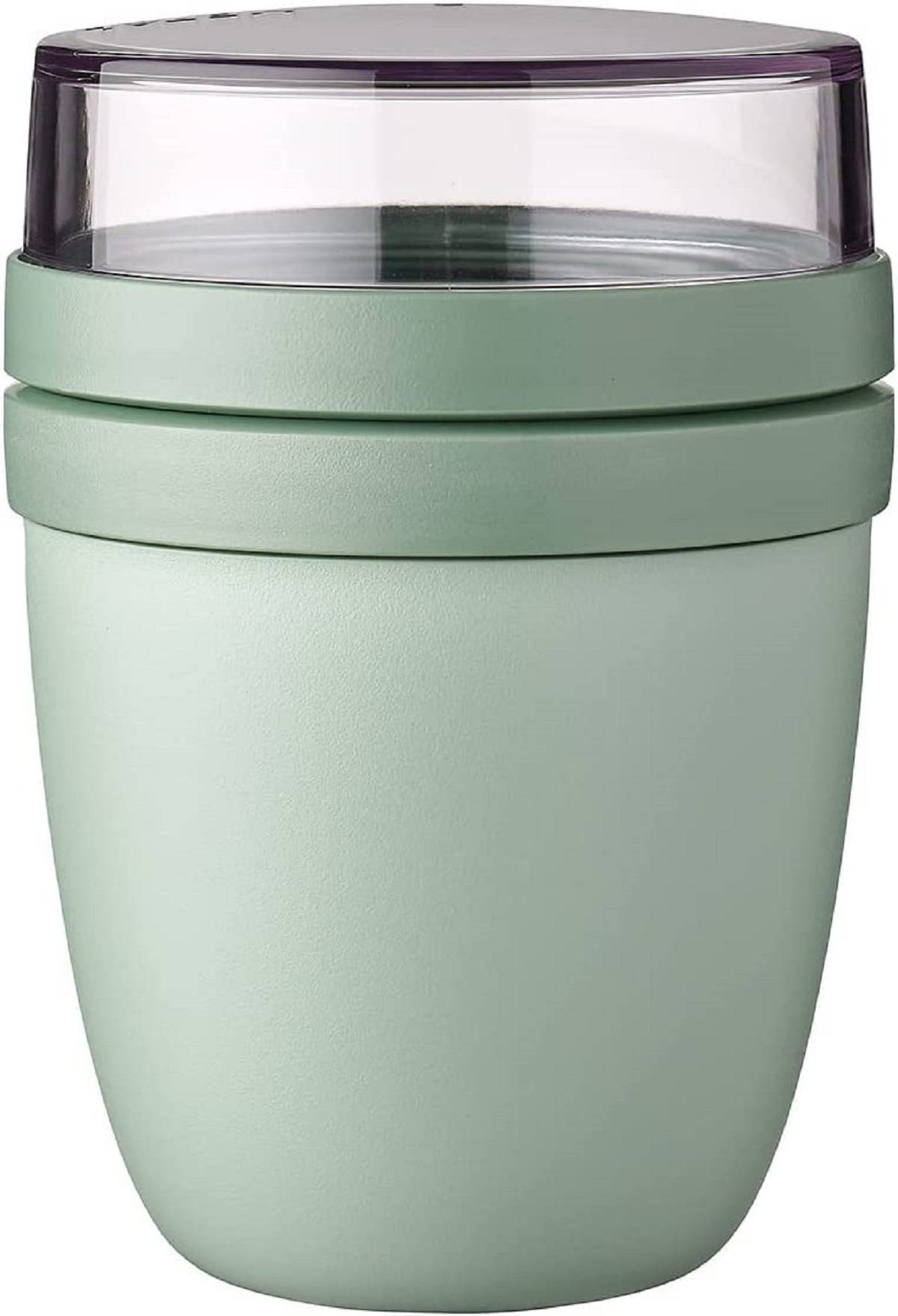 Mepal | Lunchpot Ellipse | praktischer Reisebecher | Joghurtbecher | To go Becher | Geeignet für Tiefkühler, Mikrowelle und Spülmaschine | Nordic