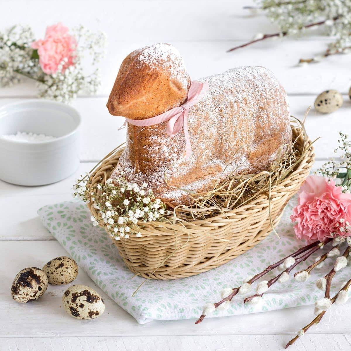 Zenker Vollbackform Lamm für Ostern  900 ml Füllvolumen  3D Kuchenform mit Antihaftbeschichtung und Osterlamm als Motiv zum backen  Leckere De