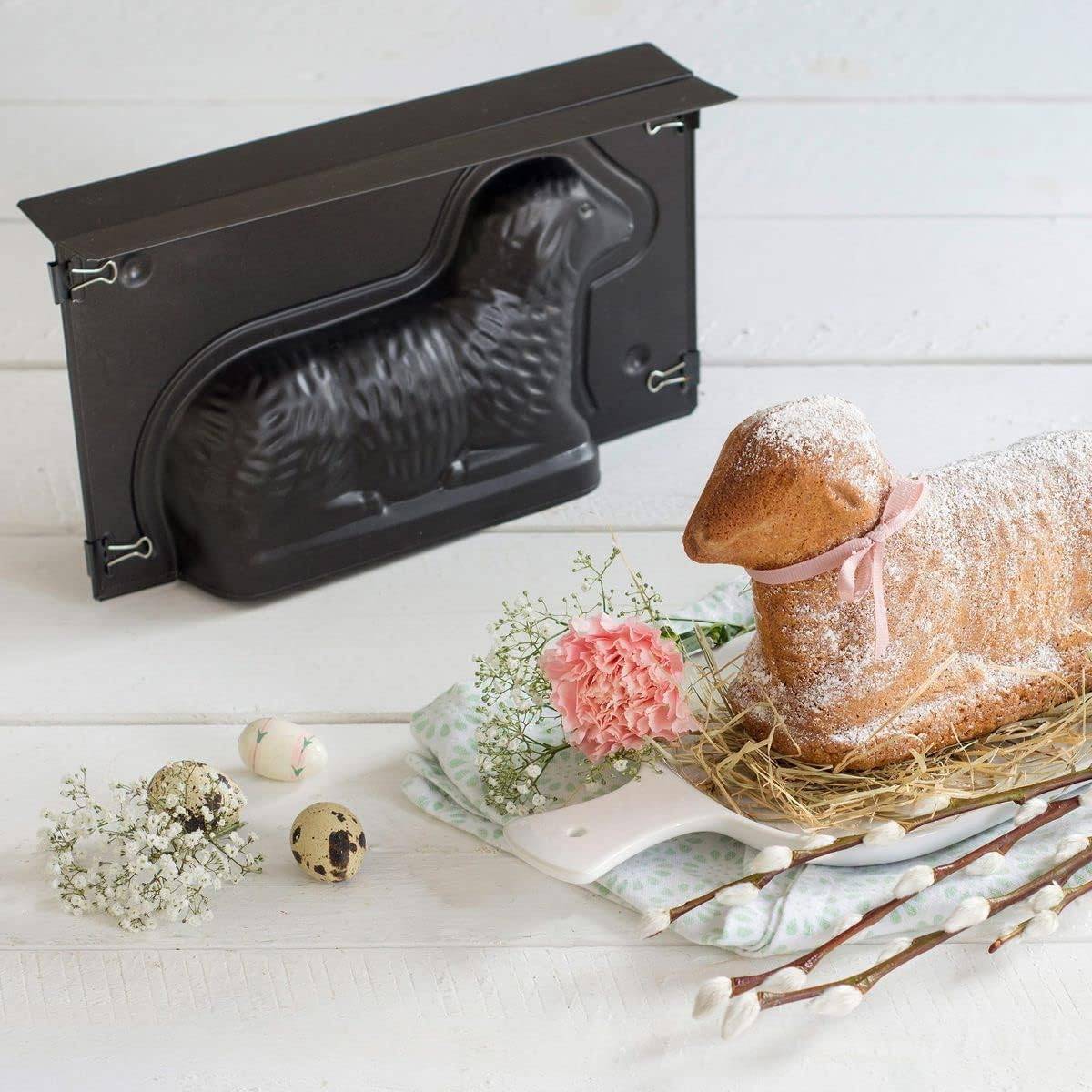 Zenker Vollbackform Lamm für Ostern  900 ml Füllvolumen  3D Kuchenform mit Antihaftbeschichtung und Osterlamm als Motiv zum backen  Leckere De
