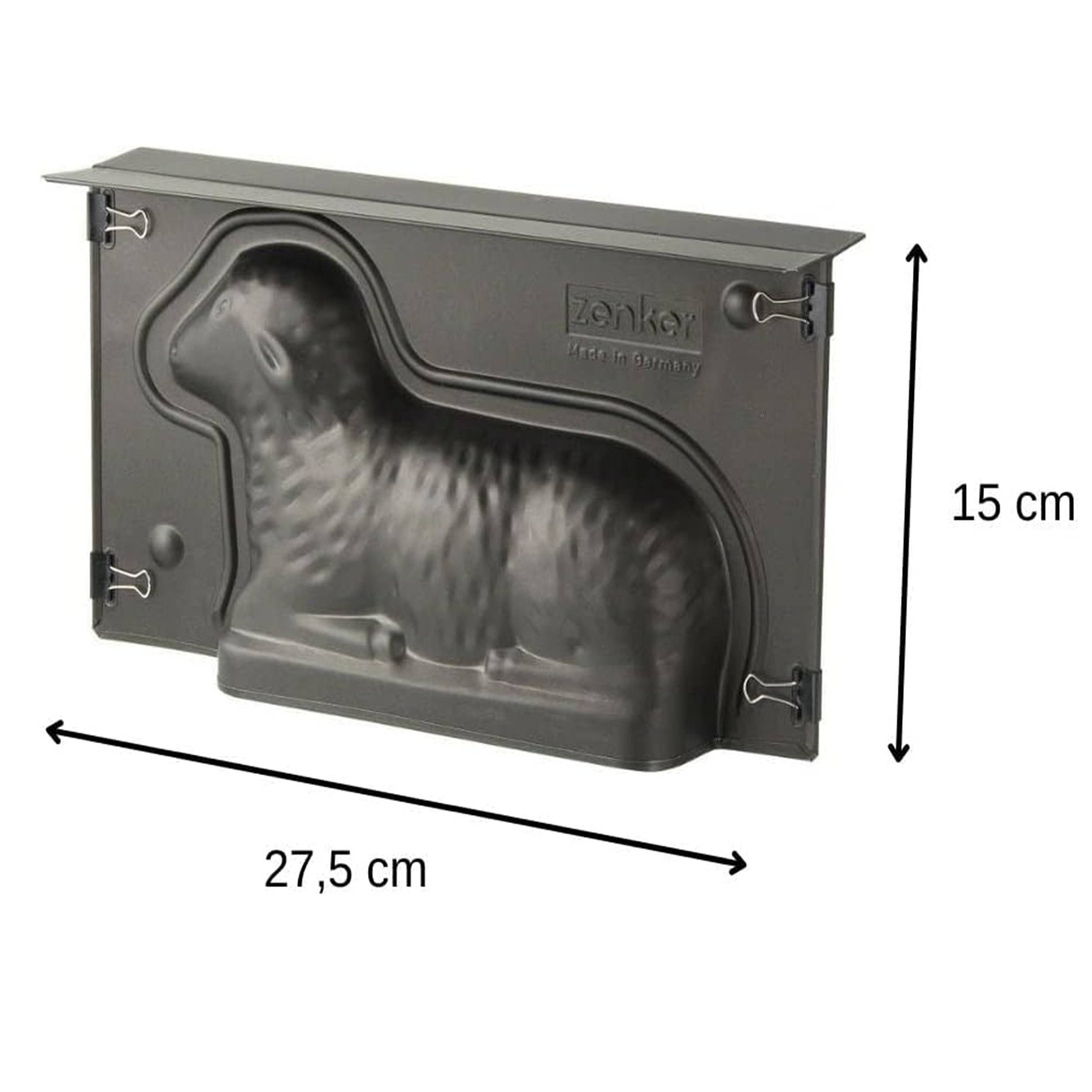 Zenker Vollbackform Lamm für Ostern  900 ml Füllvolumen  3D Kuchenform mit Antihaftbeschichtung und Osterlamm als Motiv zum backen  Leckere De