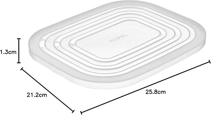 Mepal - Cirqula Mikrowellendeckel Rechteckig - Hitzebeständiger Deckel für Mepal's Vorratsbehälter Cirqula - Transparenter Deckel Mikrowellengeeign