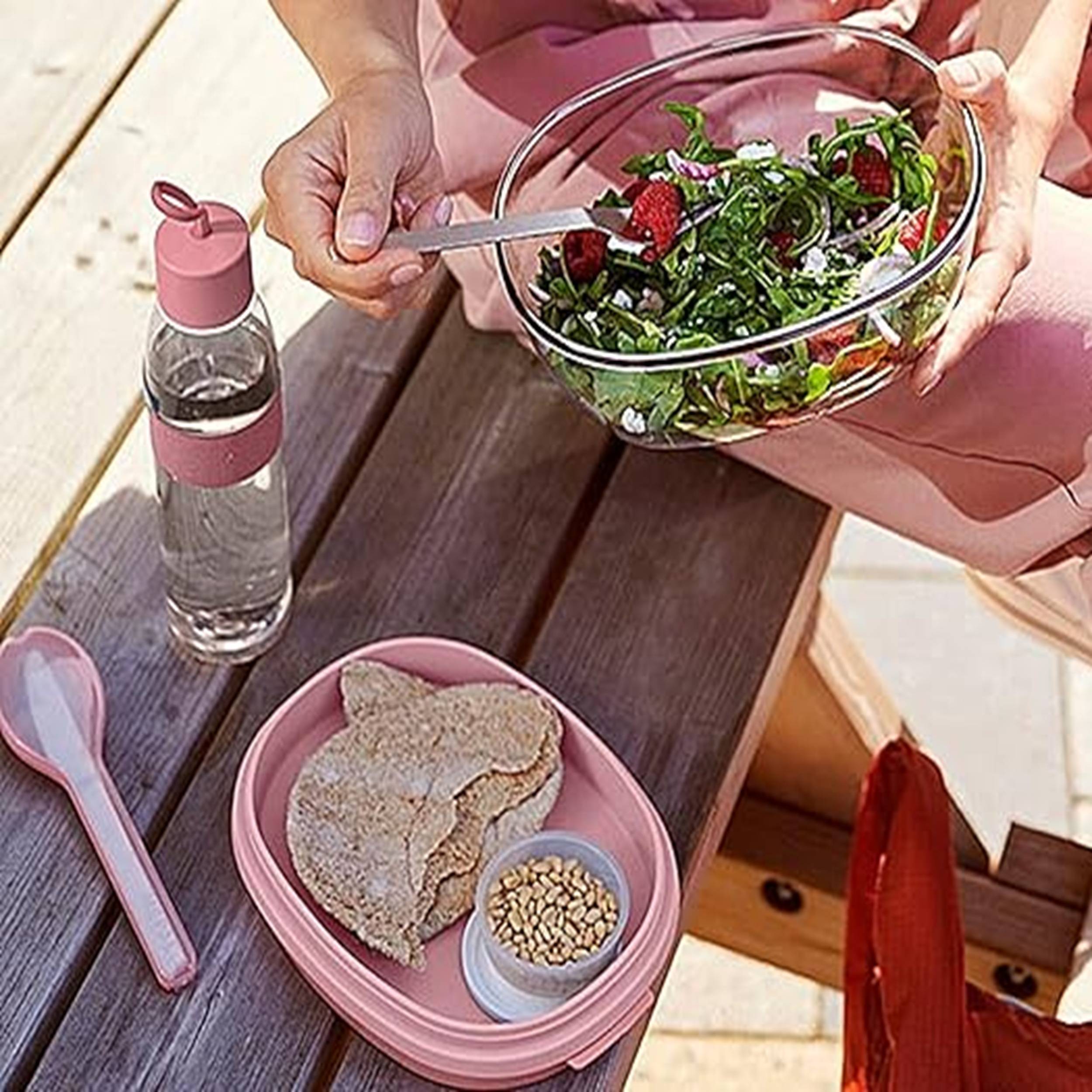 Mepal - Besteck 3-teiliges Set Ellipse - Besteck-Set für unterwegs - Besteht aus einem Messer, Gabel & Löffel - Besteck-Set mit Reiseetui - Edelstah