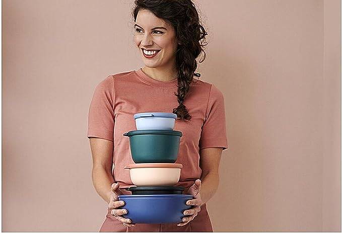 Mepal - Multi Bowl Cirqula Round - Vorratsdose mit Deckel - Geeignet als Luftdichte Aufbewahrungsbox für den Kühlschrank, Mikrowellengeschirr & als