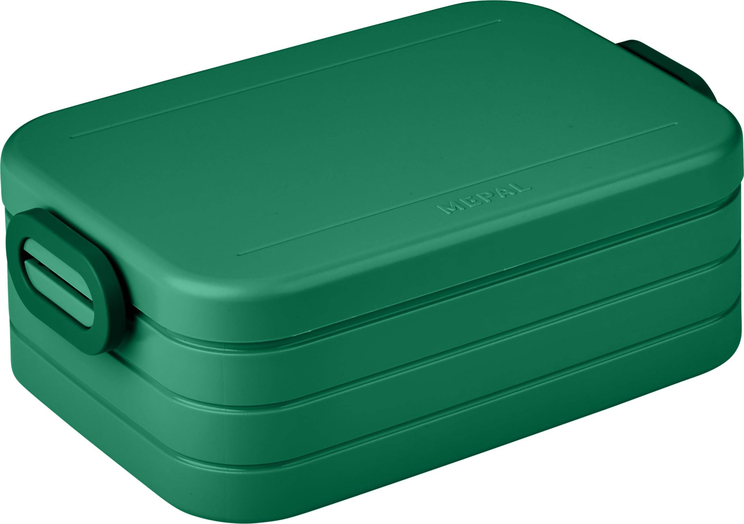Mepal 2-tlg Bento-Lunchboxen Set Klein/Groß Take A - Brotdose mit Fächern, geeignet für bis zu 4 BZW. 8 Butterbrote, TPE/pp/abs, 0 mm - Vivid Green