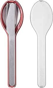 Mepal - Besteck 3-teiliges Set Ellipse - Besteck-Set für unterwegs - Besteht aus einem Messer, Gabel & Löffel - Besteck-Set mit Reiseetui - Edelstah
