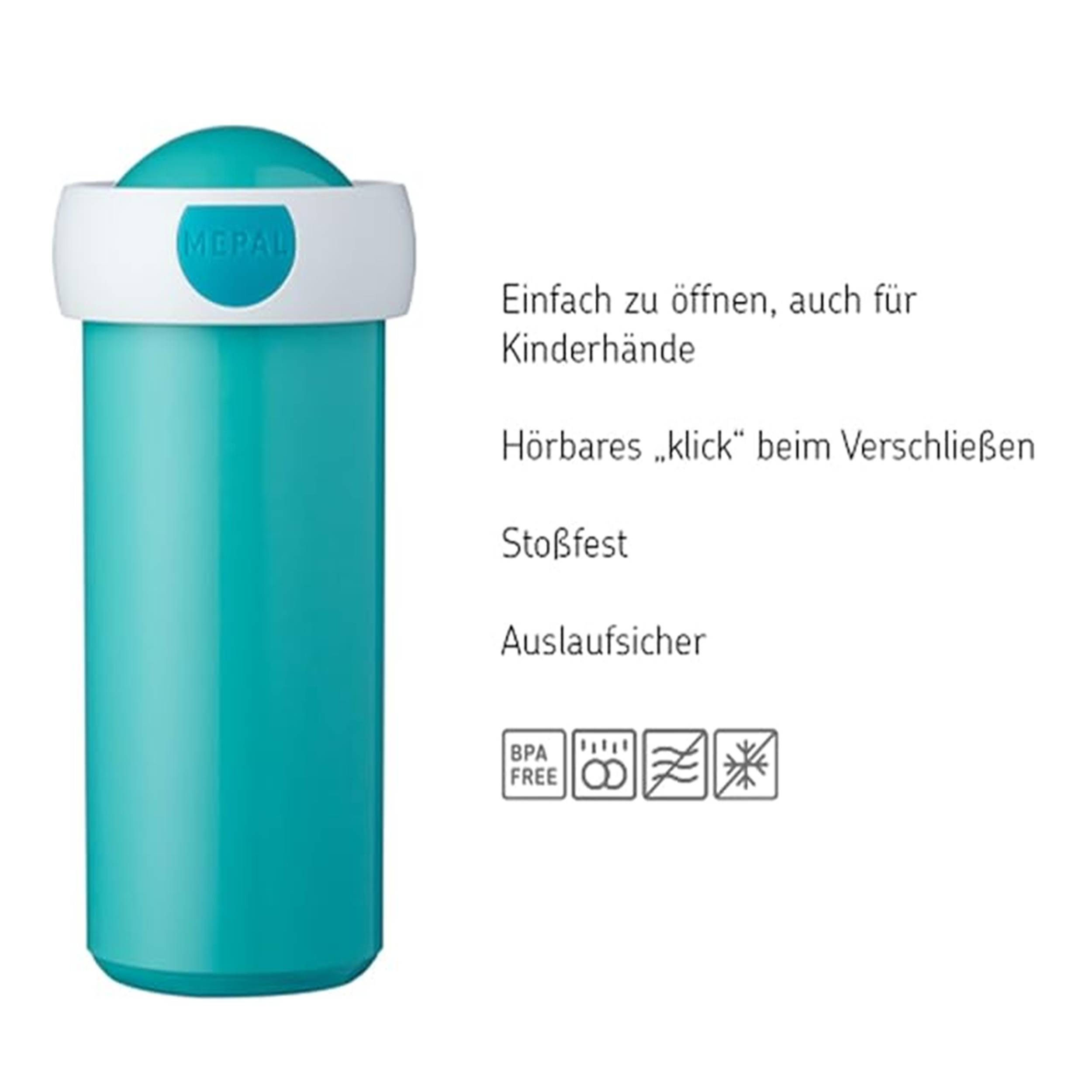 Mepal - Lunch-Set Campus - Lunch-Set für Kinder mit Verschlussbecher & Lunch Box - Lunch-Set für die Schule oder Unterwegs - Spülmaschinenfest & BP