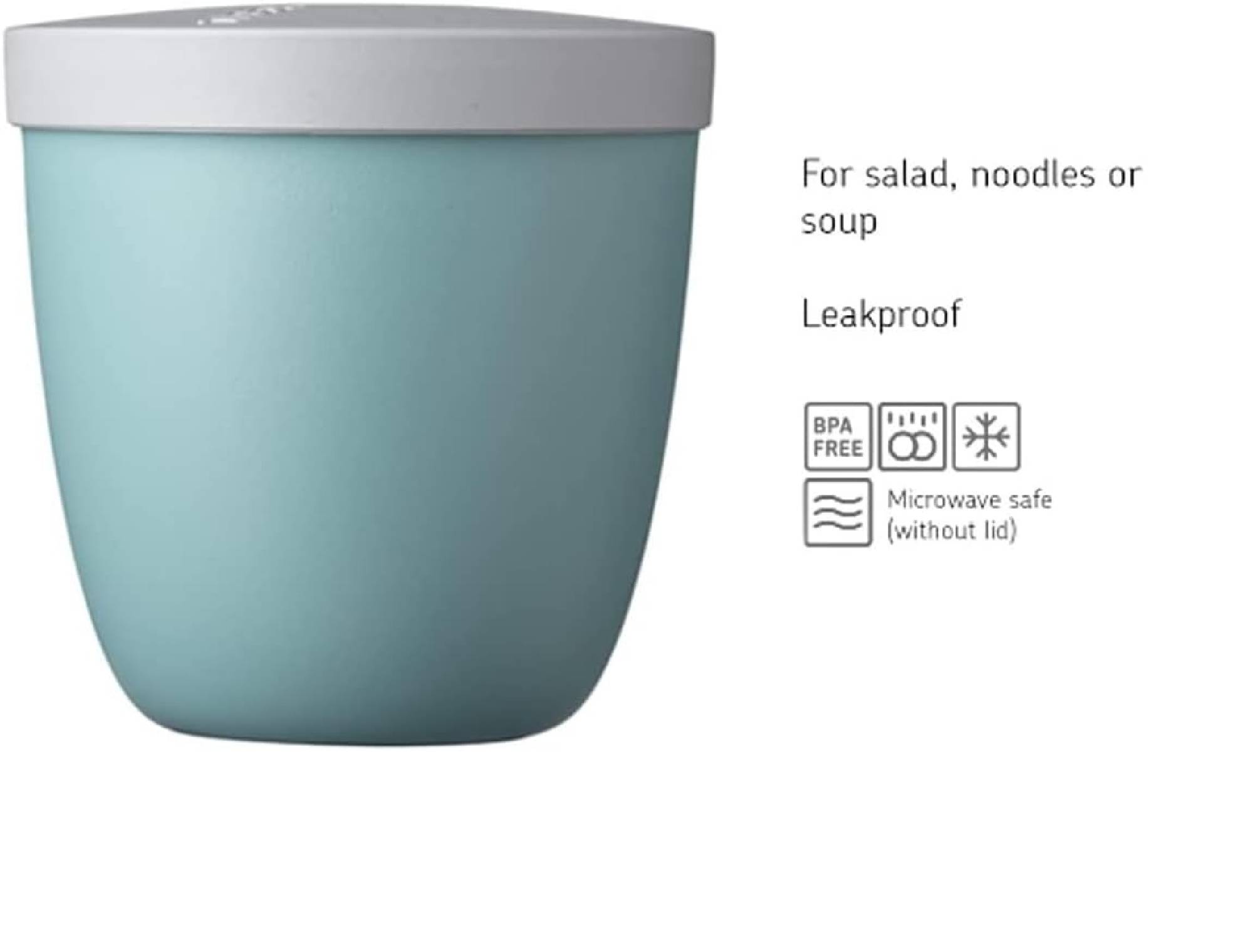 Mepal - Snackpot Ellipse - Praktischer Behälter zur Aufbewahrung & für Transport von Lebensmittel - Tiefkühltauglich - Spülmachinenfest - 500 ml