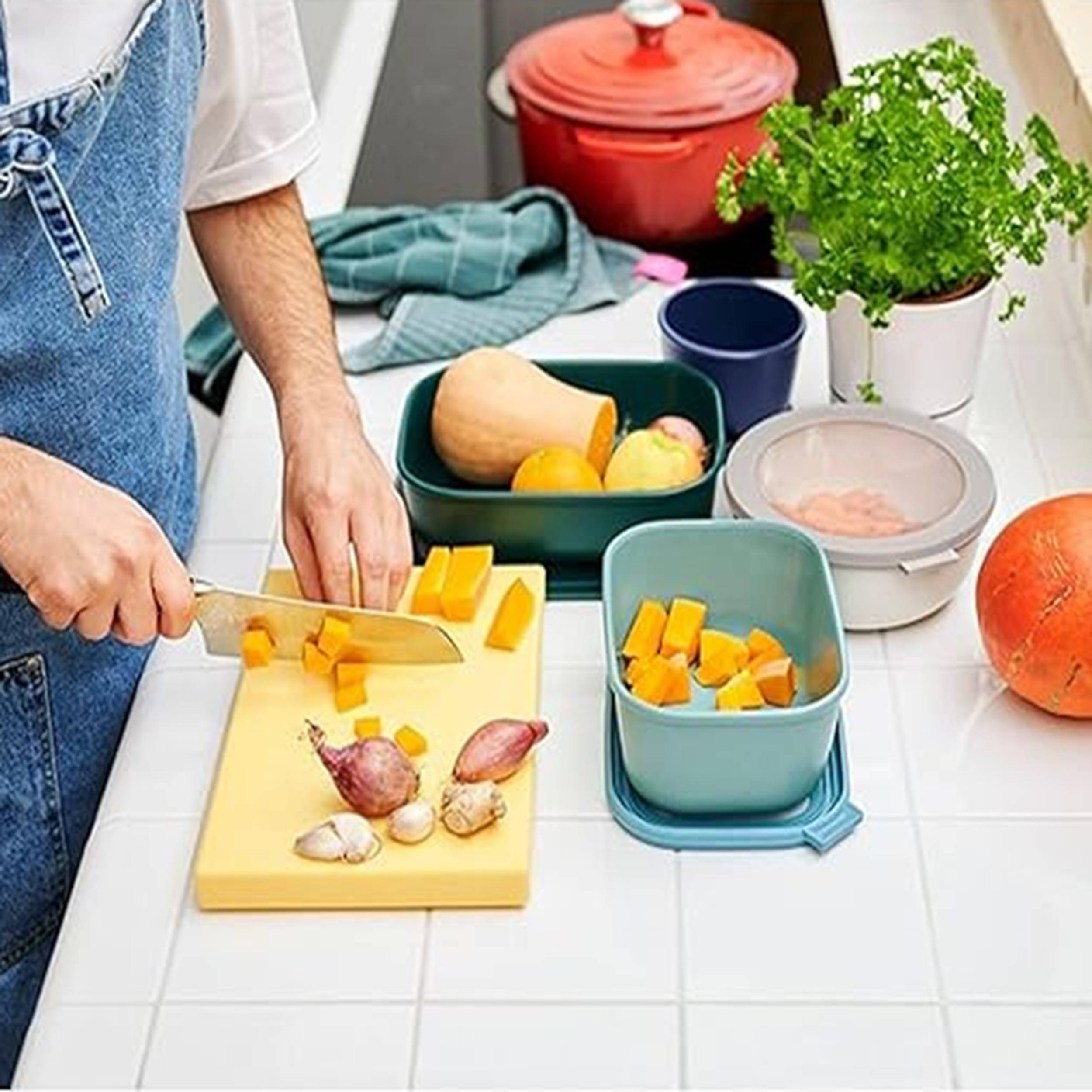 Mepal - Multi Bowl Cirqula Rectangular - Vorratsdose mit Deckel - Geeignet als Luftdichte Aufbewahrungsbox für den Kühlschrank, Mikrowellengeschirr
