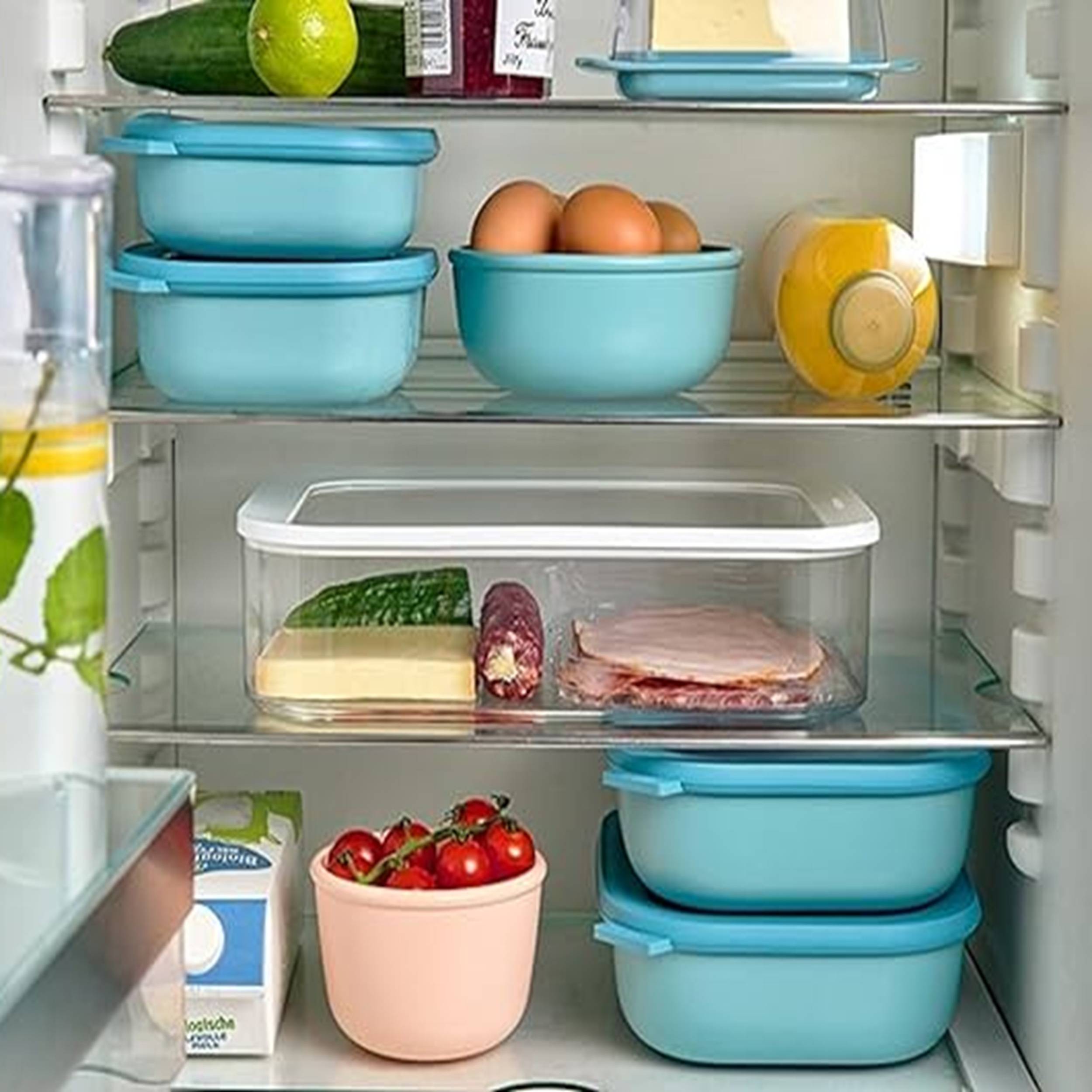 Mepal - Multi Bowl Cirqula Rectangular - Vorratsdose mit Deckel - Geeignet als Luftdichte Aufbewahrungsbox für den Kühlschrank, Mikrowellengeschirr