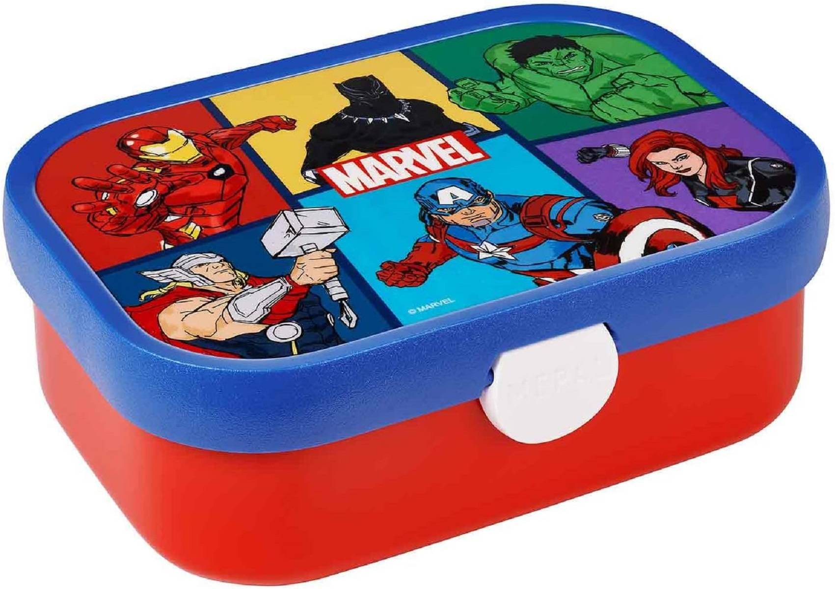 Mepal - Lunchbox Campus - Bento Lunchbox für Kinder - Brotdose mit Bento-Fach & Gabel - Meal Prep Box mit Clip-Verschluss - BPA-frei & Spülmaschinen