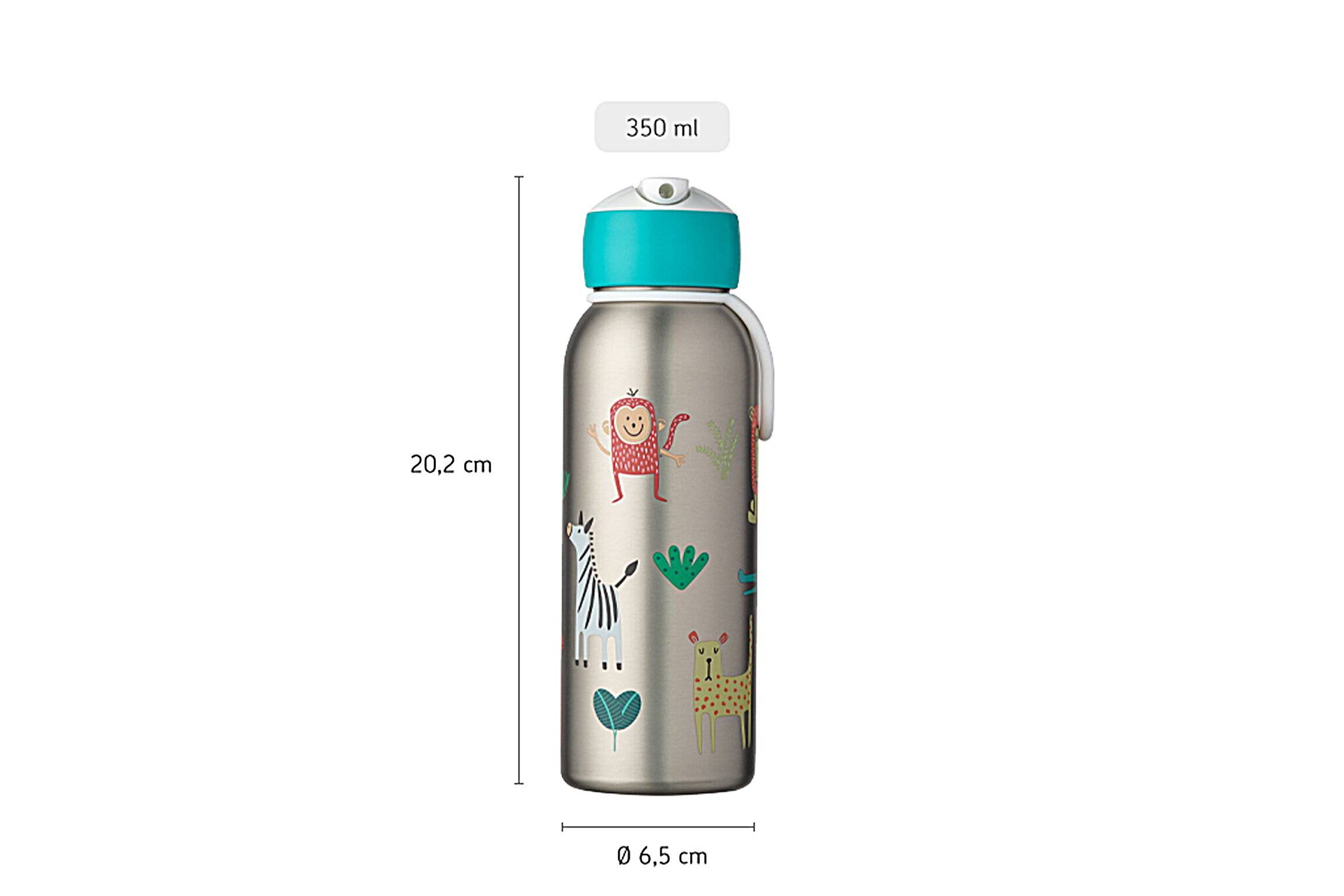 Mepal 107458065381 Thermoflasche Flip up Campus, hält Getränke Lange kalt oder warm, Edelstahl Trinkflasche Kinder, doppelwandig isoliert, Trinkflas