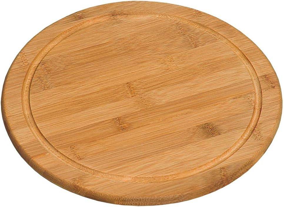 Kesper 58444 Fleischteller Ø 30 cm aus FSC®-zertifiziertem Bambus / Vesperteller / Pizzateller / Holzteller / Schneidebrett