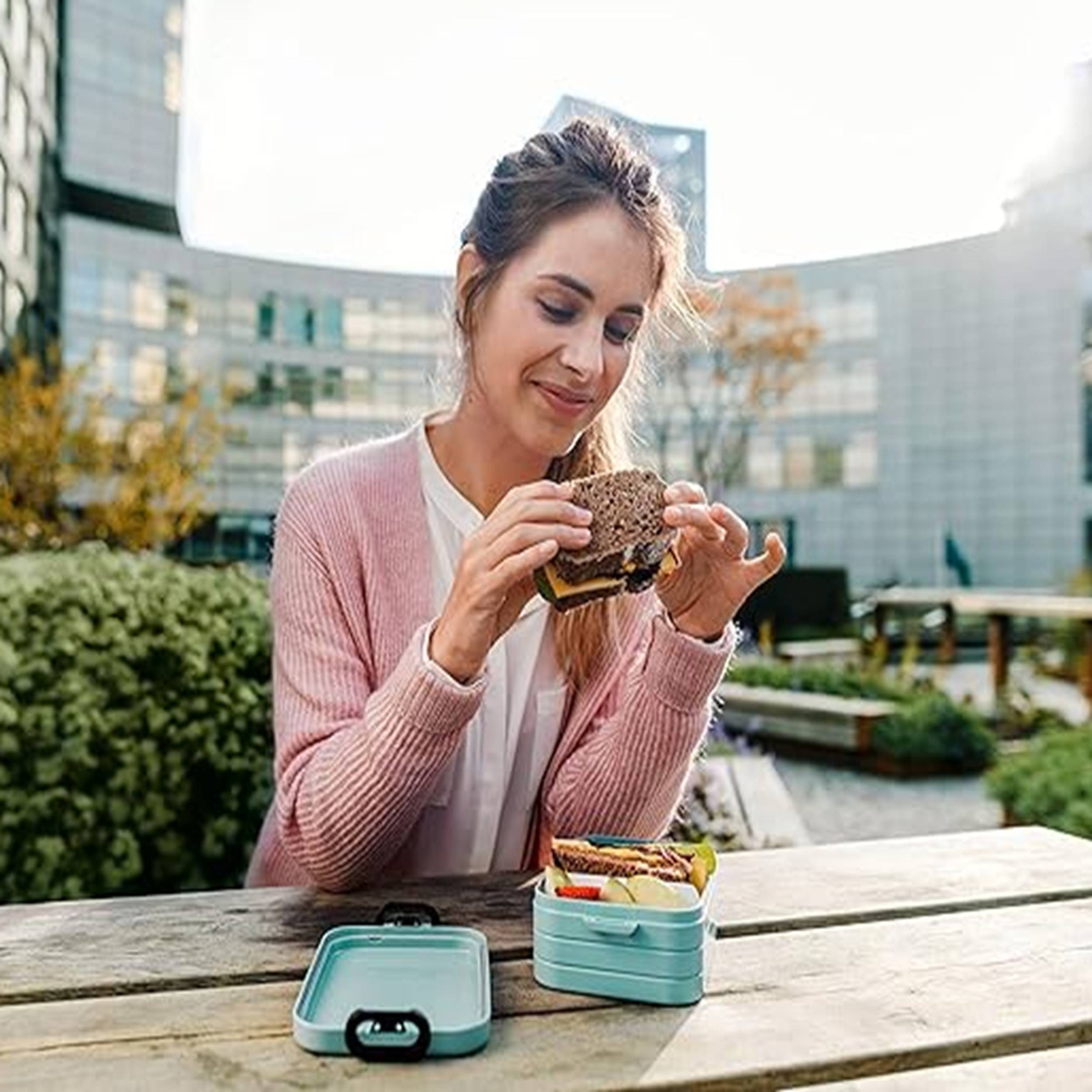 Mepal - Geschenkset Lunch - Lunch Set mit Lunchbox & Kaffeebecher To Go - Lunchbox Take a Break & Reisebecher Ellipse - 900 ml & 275 ml - Nordic