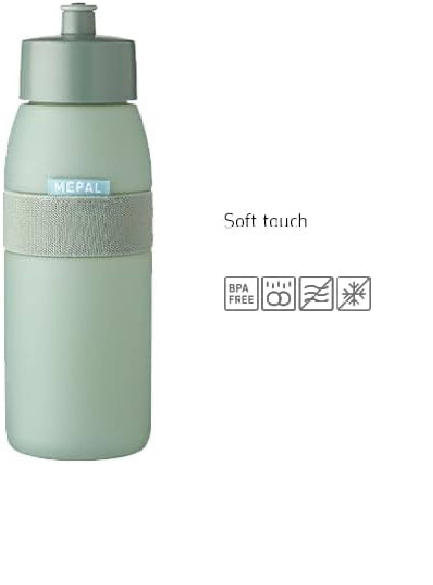 Mepal - Sportflasche Ellipse - Praktische Wasserflasche für Sport, Gym & Freizeit - Sport Trinkflasche mit weichem Ausgießer - Spülmaschinenfest