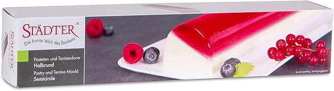 Städter - 622098 Profi Pasteten- und Terrinenform halbrund - 30 x 6 x 6 cm - Edelstahl rostfrei
