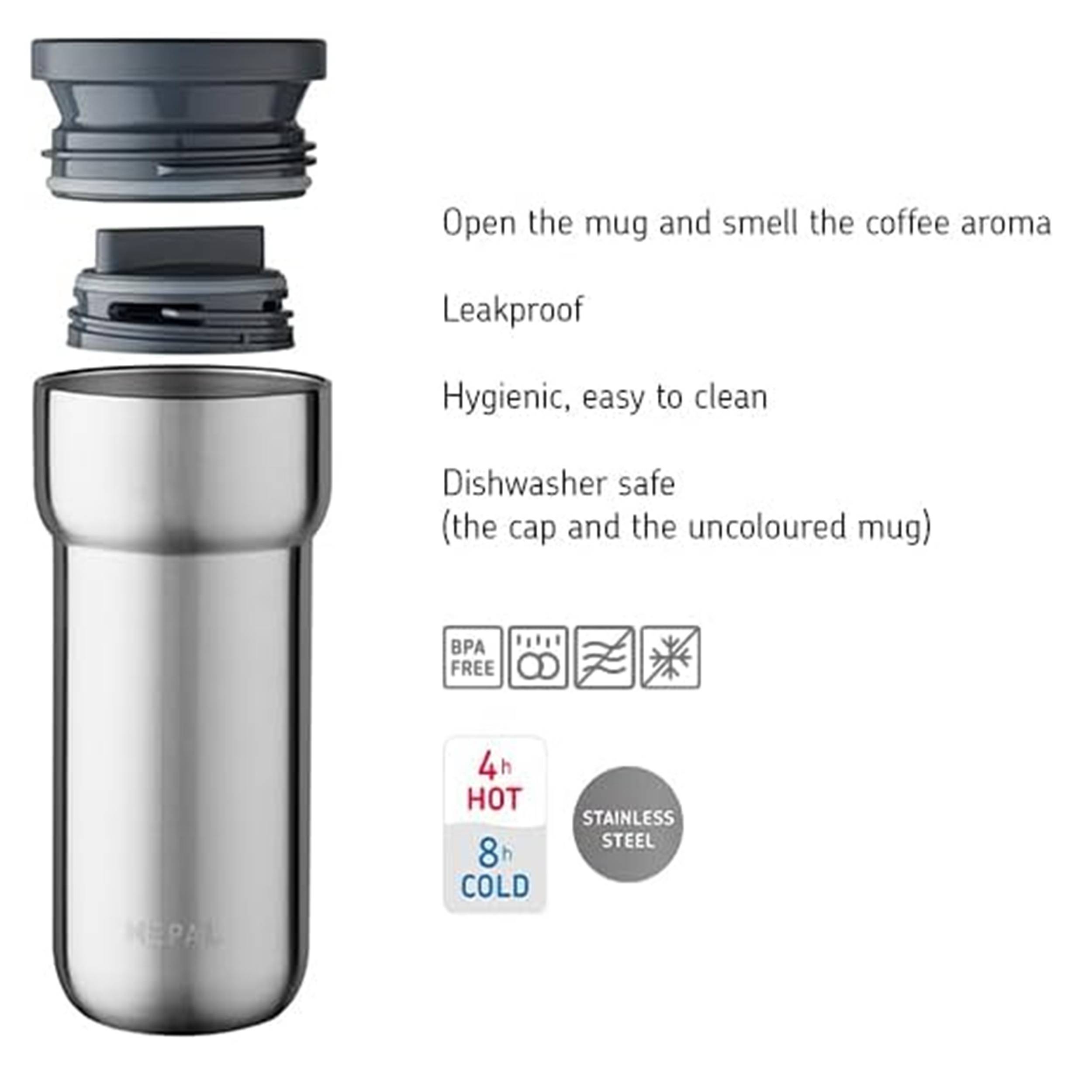 Mepal - Geschenkset Lunch - Lunch Set mit Lunchbox & Kaffeebecher To Go - Lunchbox Take a Break & Reisebecher Ellipse - 900 ml & 275 ml - Nordic