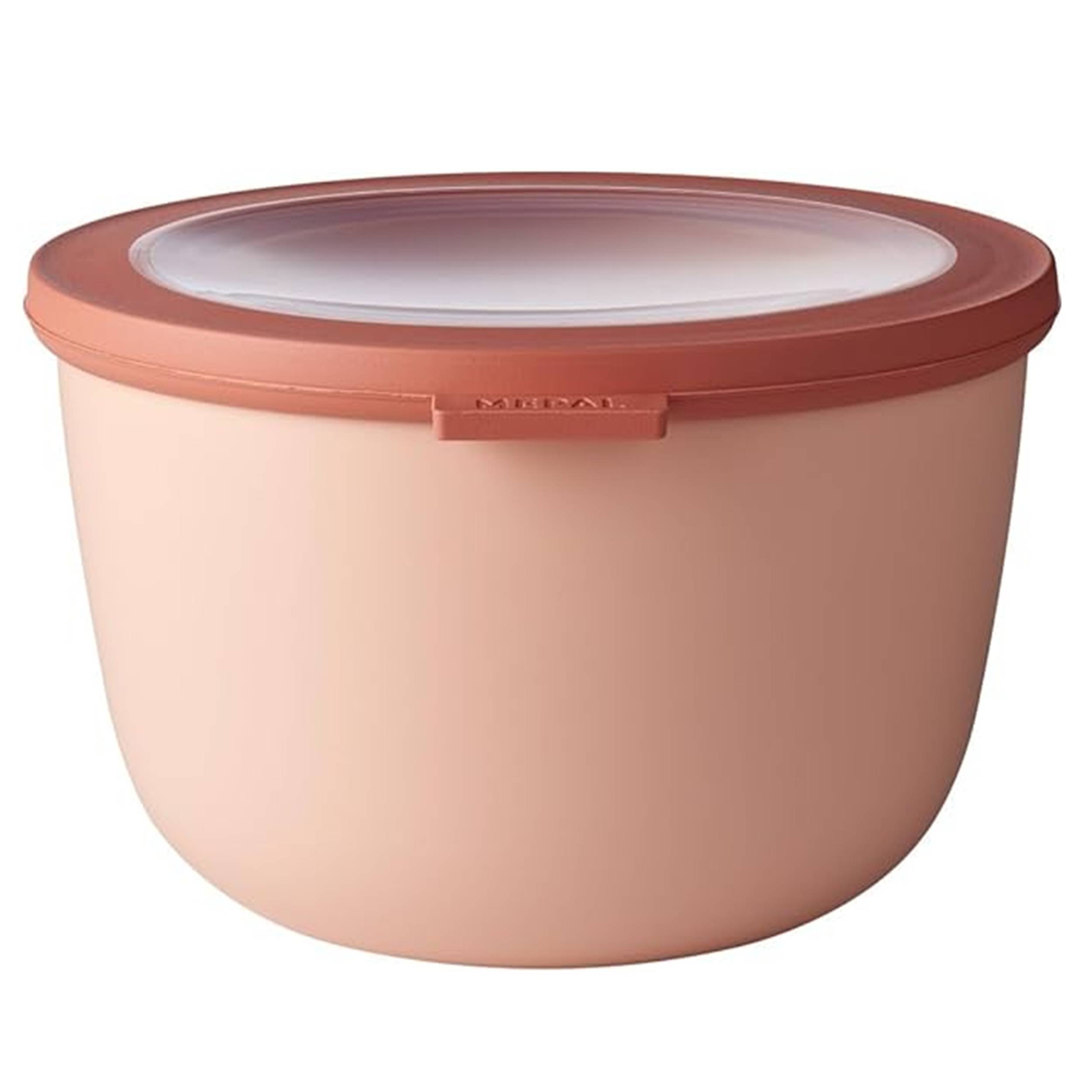 Mepal - Cirqula Multischüssel rund Nordic blush - 2000 ml - Verwendbar als Vorratdose, Kühlschrankdose, Gefrierdose, Mikrowellegeschirr & Serviersch