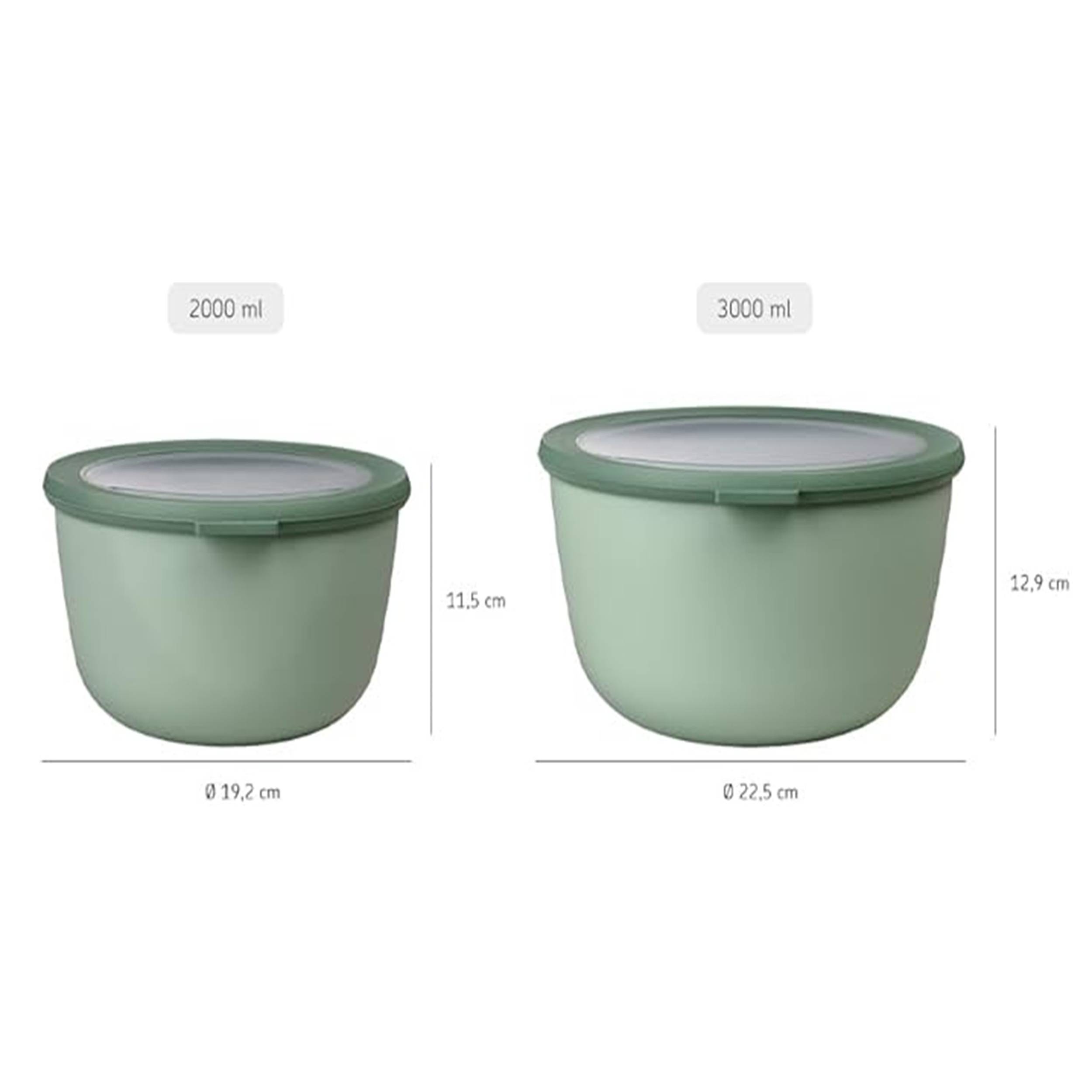 Mepal - Cirqula Multischüssel rund Nordic blush  3000 ml  Verwendbar als Vorratdose, Kühlschrankdose, Gefrierdose, Mikrowellegeschirr & Serviers