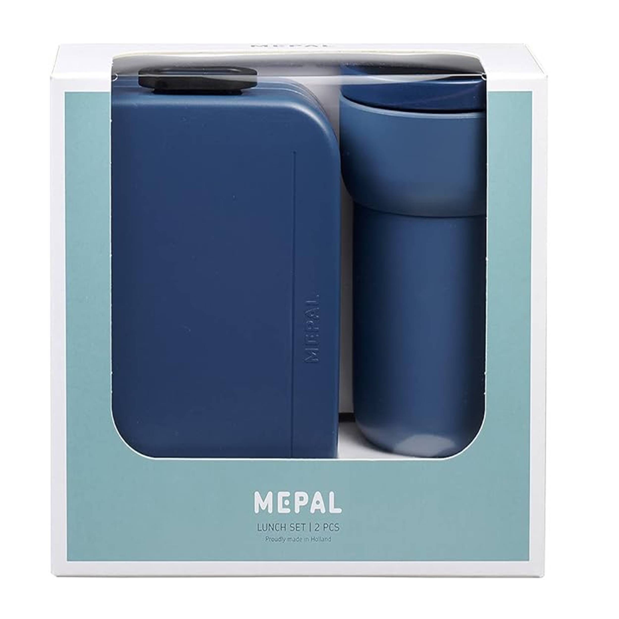 Mepal - Geschenkset Lunch - Lunch Set mit Lunchbox & Kaffeebecher To Go - Lunchbox Take a Break & Reisebecher Ellipse - 900 ml & 275 ml - Nordic
