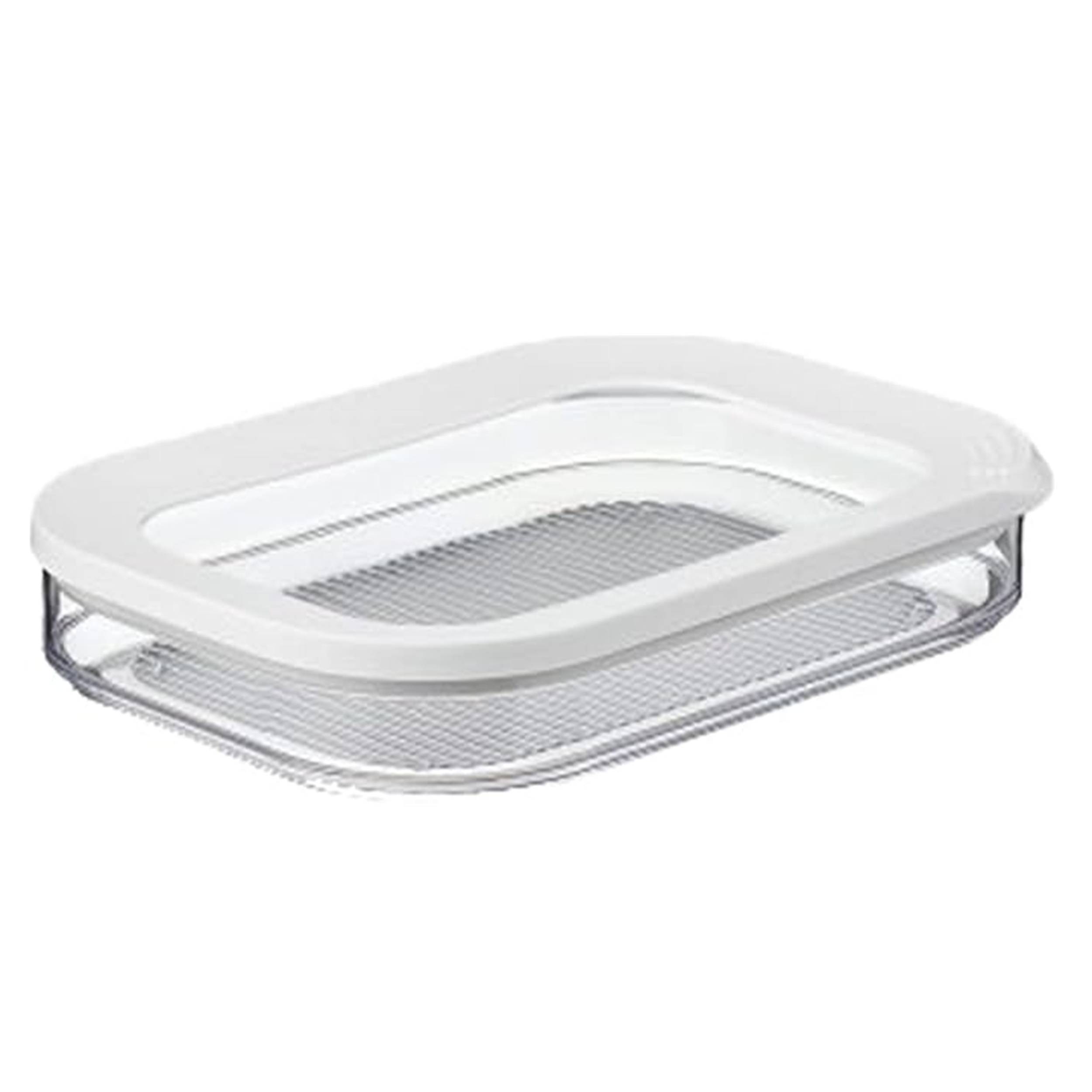 Mepal | Modula Käse/Aufschnitt-Set | Vorratsdose 550 ml | transparentes Design mit weißem Deckel | 2er Pack | ideal zur Frischhaltung von Lebensmitt