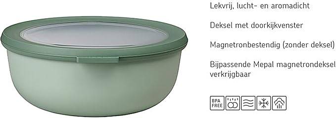 Mepal - Multi Bowl Cirqula Round - Vorratsdose mit Deckel - Geeignet als Luftdichte Aufbewahrungsbox für den Kühlschrank, Mikrowellengeschirr & als