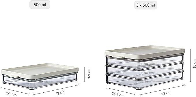 Mepal - Feinkostbehälter Omnia - Kühlschrank-Fleischbehälter - Aufbewahrung von Wurst und Aufschnitt - Kühlschrankbehälter für die Aufbewahrung