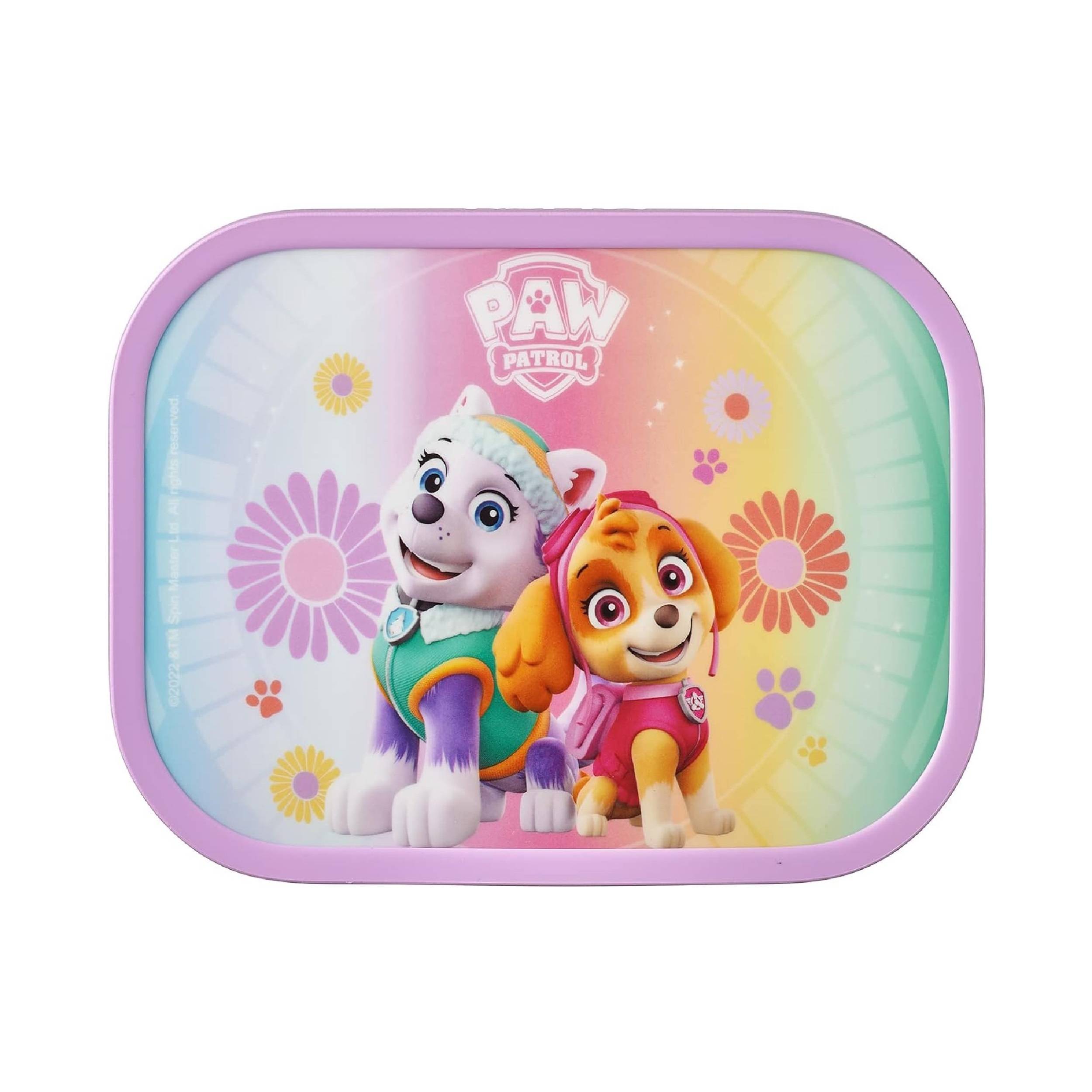 Mepal Brotdose Campus mit Bento-Einsatz & Gabel 700 ml - Paw Patrol Girls, 107440065397, Bunt