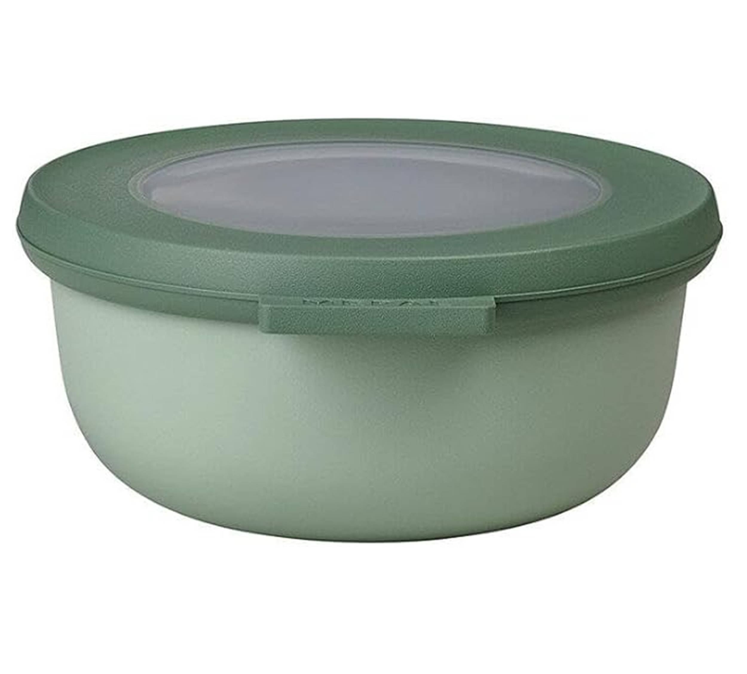 Mepal Multischüssel Cirqula rund - Nordic sage - 350 ml Inhalt - mit abnehmbarem Deckel - bruchfestes Material - auslaufsicher - tiefkühlgeeignet