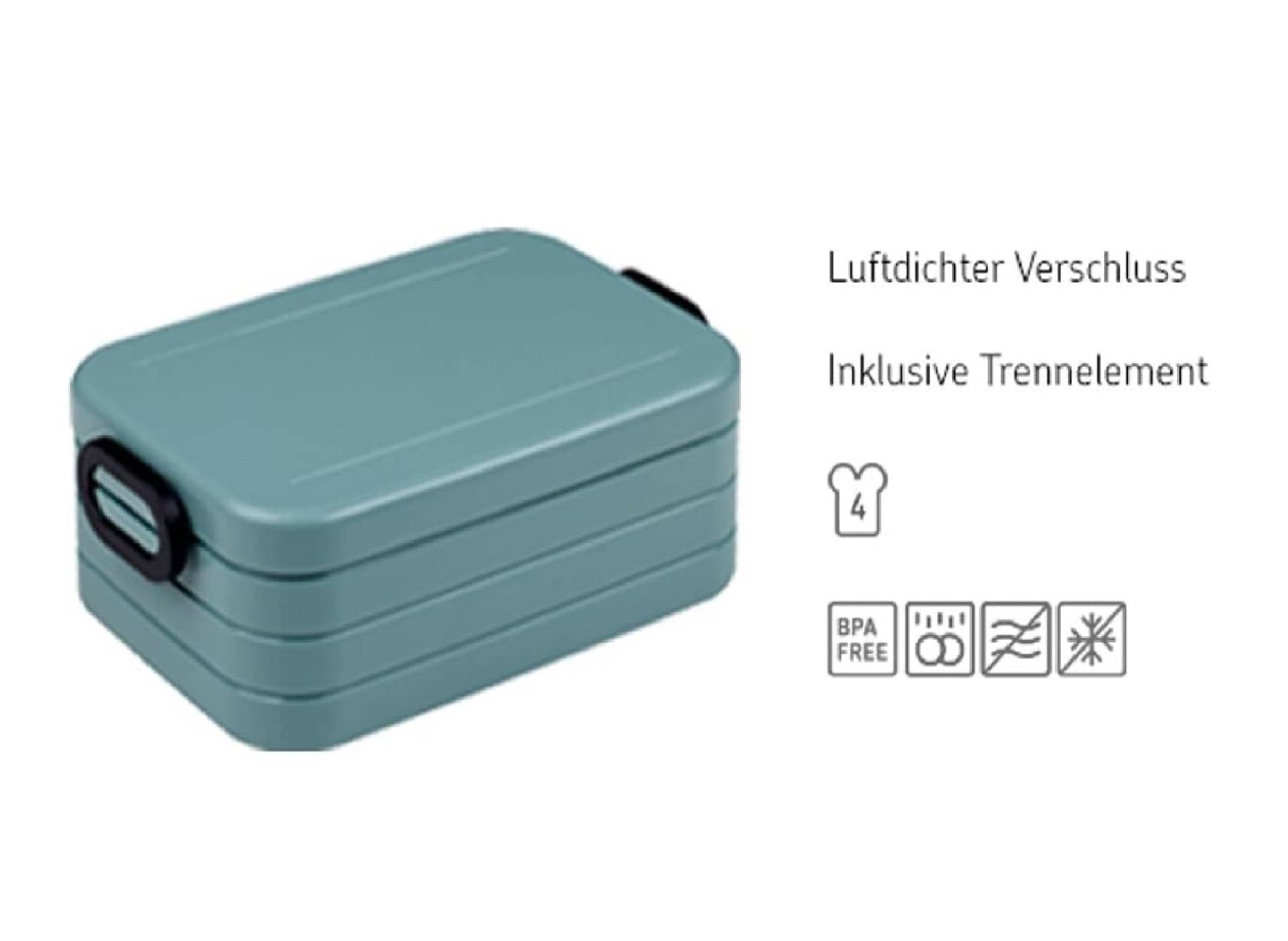 Mepal Take a Break midi + Trinkflasche Ellipse 500 ml  Vivid Mauve  Lunchbox mit Trennwand  ideal für Mealprep-kohlensäuregeeignet auslauf