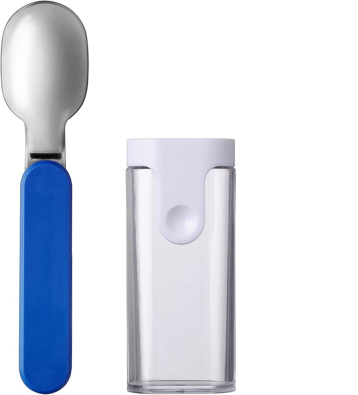 Mepal - Klapplöffel Ellipse - Wiederverwendbarer Löffel zum Mitnehmen - Klapplöffel für Joghurtbecher - Reisebesteck - Inklusive Aufbewahrungsetui