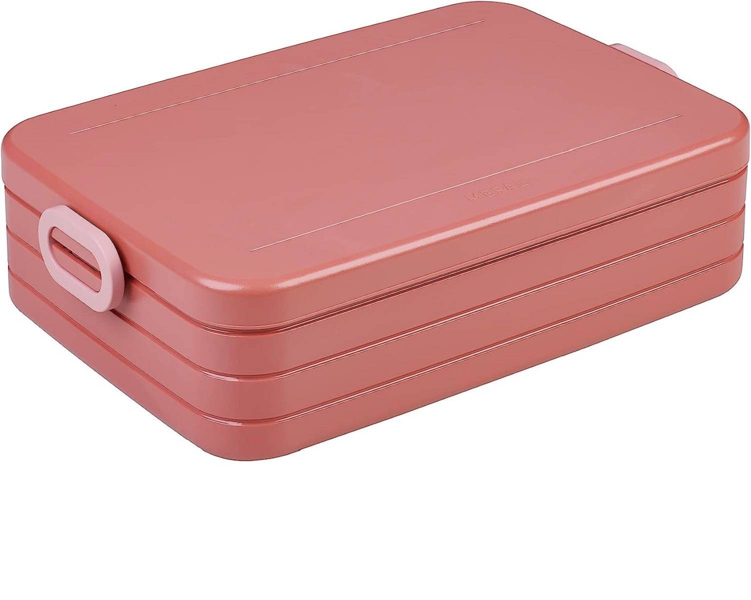 Mepal - Lunchbox Take a Break Large - Brotdose To Go - Für 4 Sandwiches oder 8 Brotscheiben - Meal Prep Box - Essensbox mit Unterteilung - Spülmasch