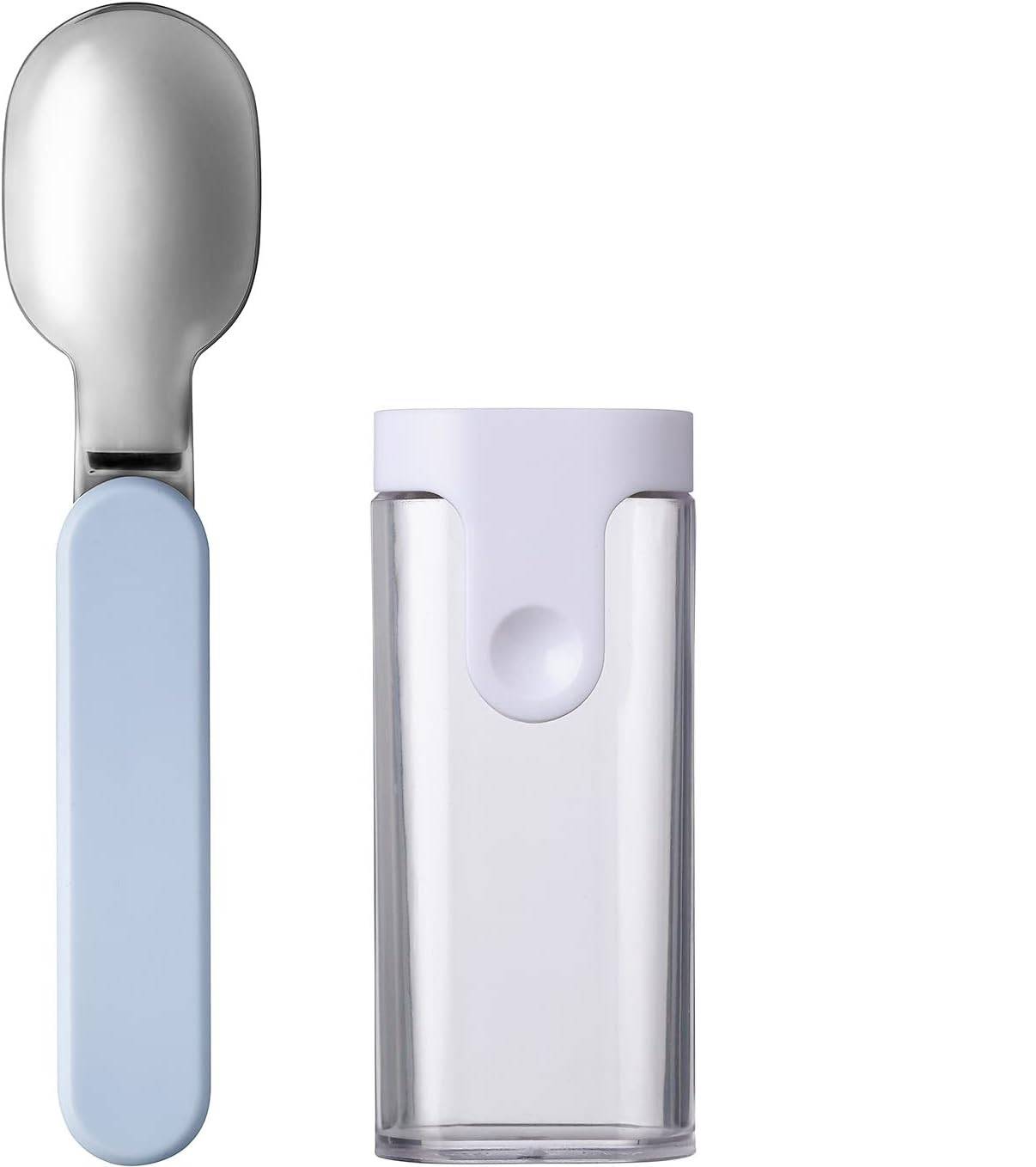 Mepal - Klapplöffel Ellipse - Wiederverwendbarer Löffel zum Mitnehmen - Klapplöffel für Joghurtbecher - Reisebesteck - Inklusive Aufbewahrungsetui
