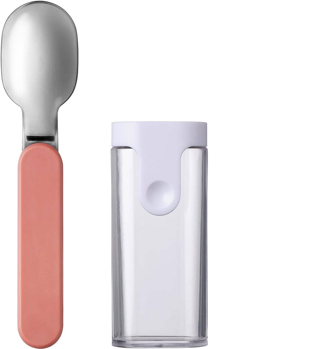 Mepal - Klapplöffel Ellipse - Wiederverwendbarer Löffel zum Mitnehmen - Klapplöffel für Joghurtbecher - Reisebesteck - Inklusive Aufbewahrungsetui