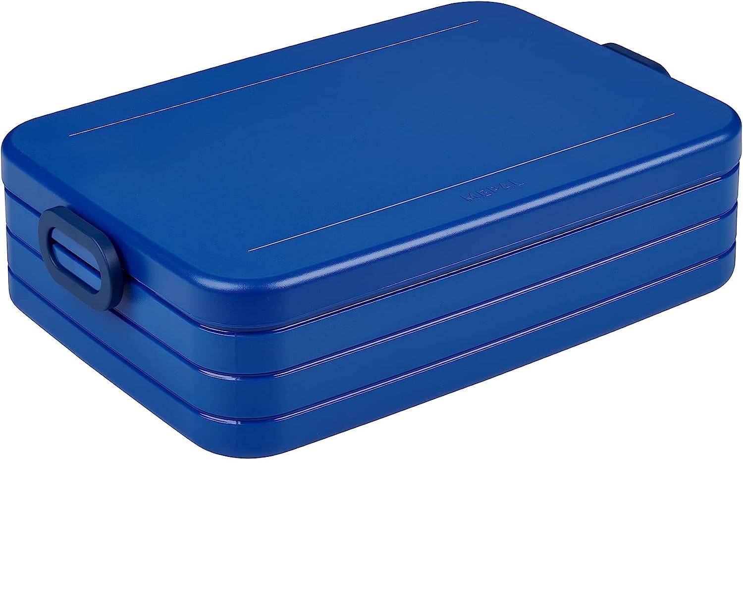 Mepal - Lunchbox Take a Break Large - Brotdose To Go - Für 4 Sandwiches oder 8 Brotscheiben - Meal Prep Box - Essensbox mit Unterteilung - Spülmasch