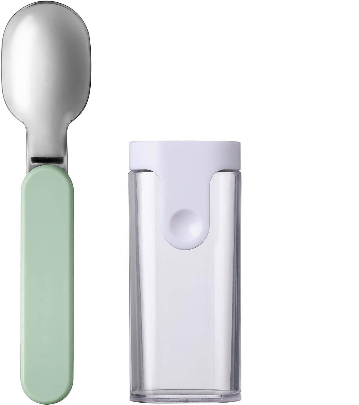 Mepal - Klapplöffel Ellipse - Wiederverwendbarer Löffel zum Mitnehmen - Klapplöffel für Joghurtbecher - Reisebesteck - Inklusive Aufbewahrungsetui