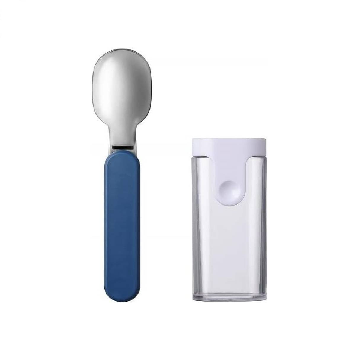 Mepal 107645516800 Faltbarer Löffel Ellipse Nordic denim  wiederverwendbar  Besteck für unterwegs  ideal für Müslibecher to go-spülmaschine